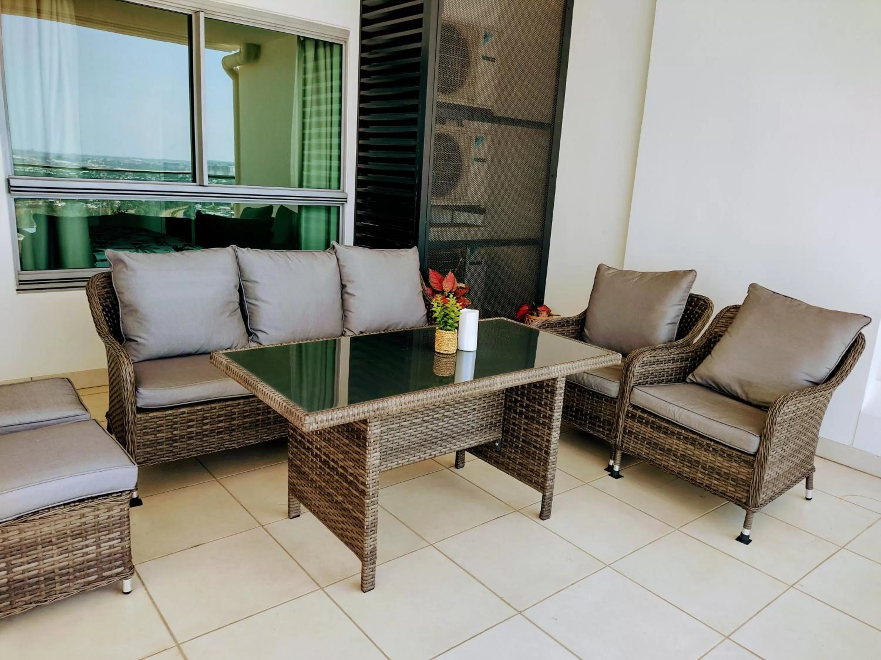 Seating area in Darwin Harbour Suites