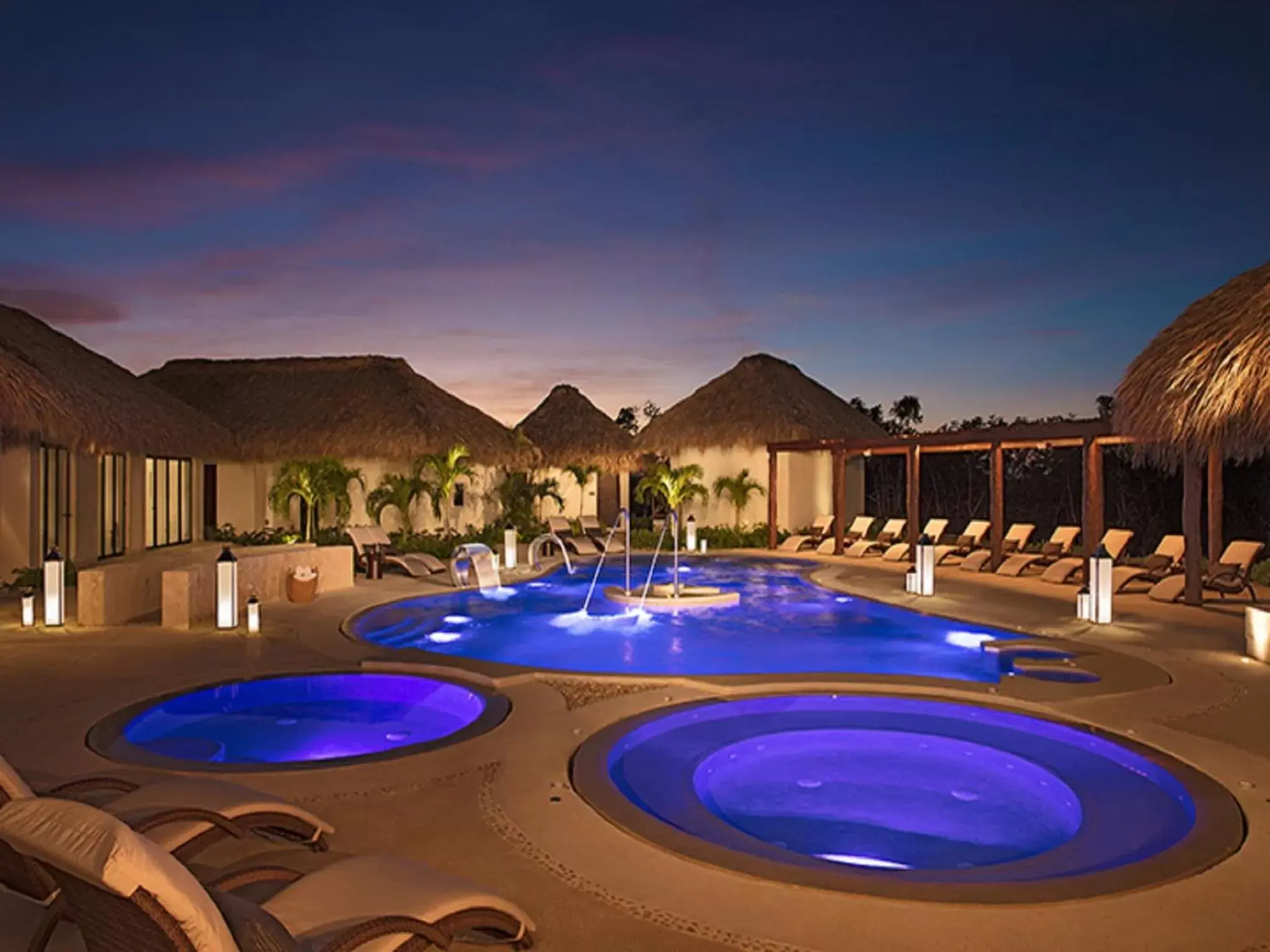 Night, Swimming Pool in Secrets Cap Cana Resort & Spa - Adults Only