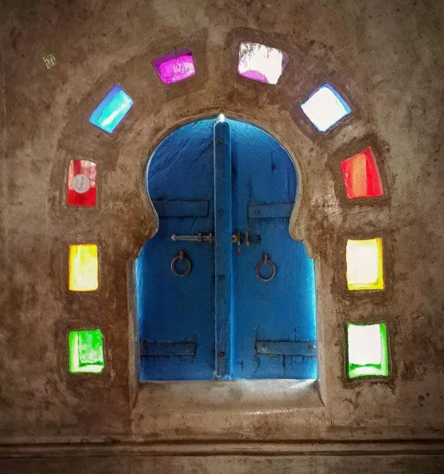 Decorative detail in Madri Haveli