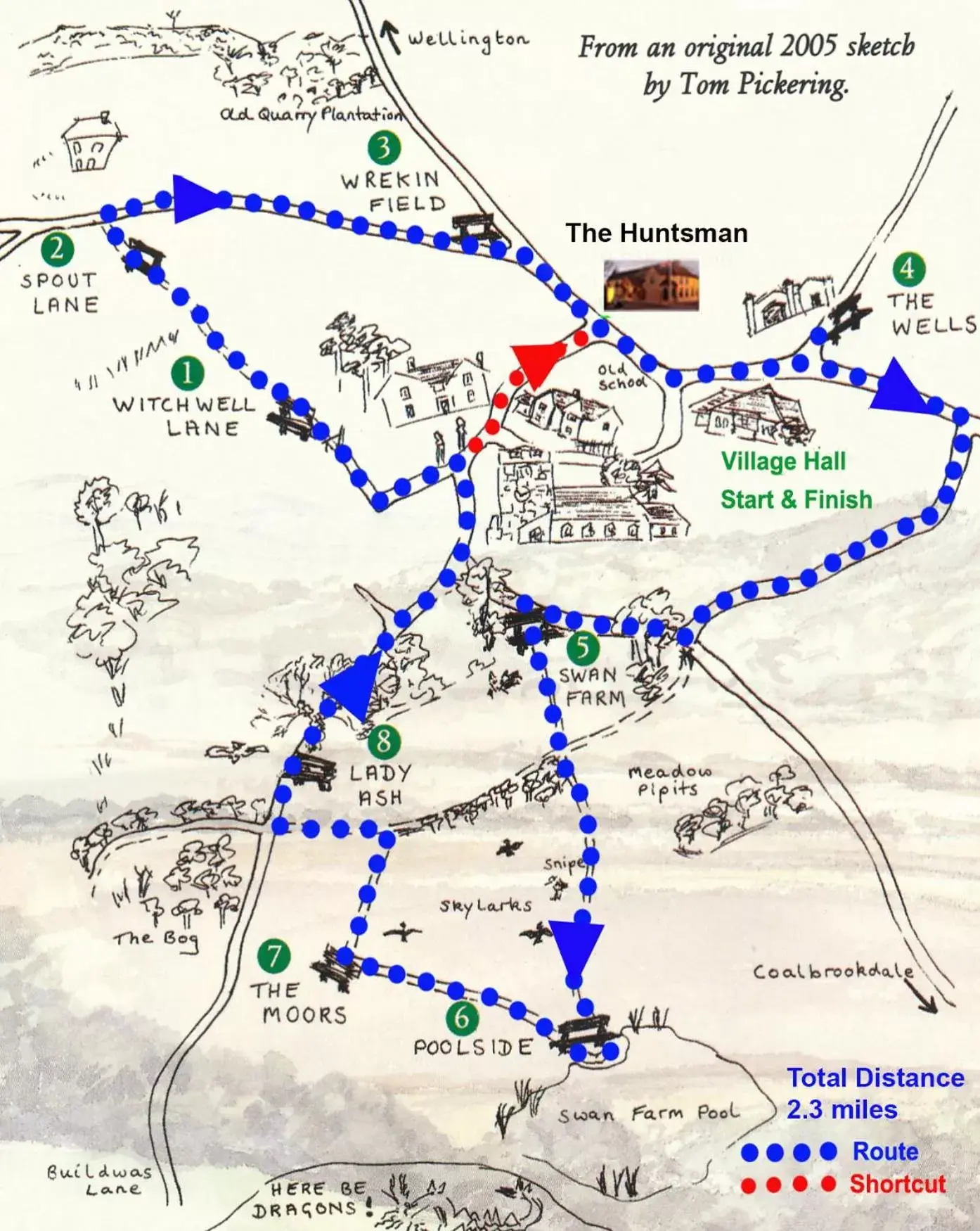 Area and facilities, Bird's-eye View in The Huntsman of Little Wenlock