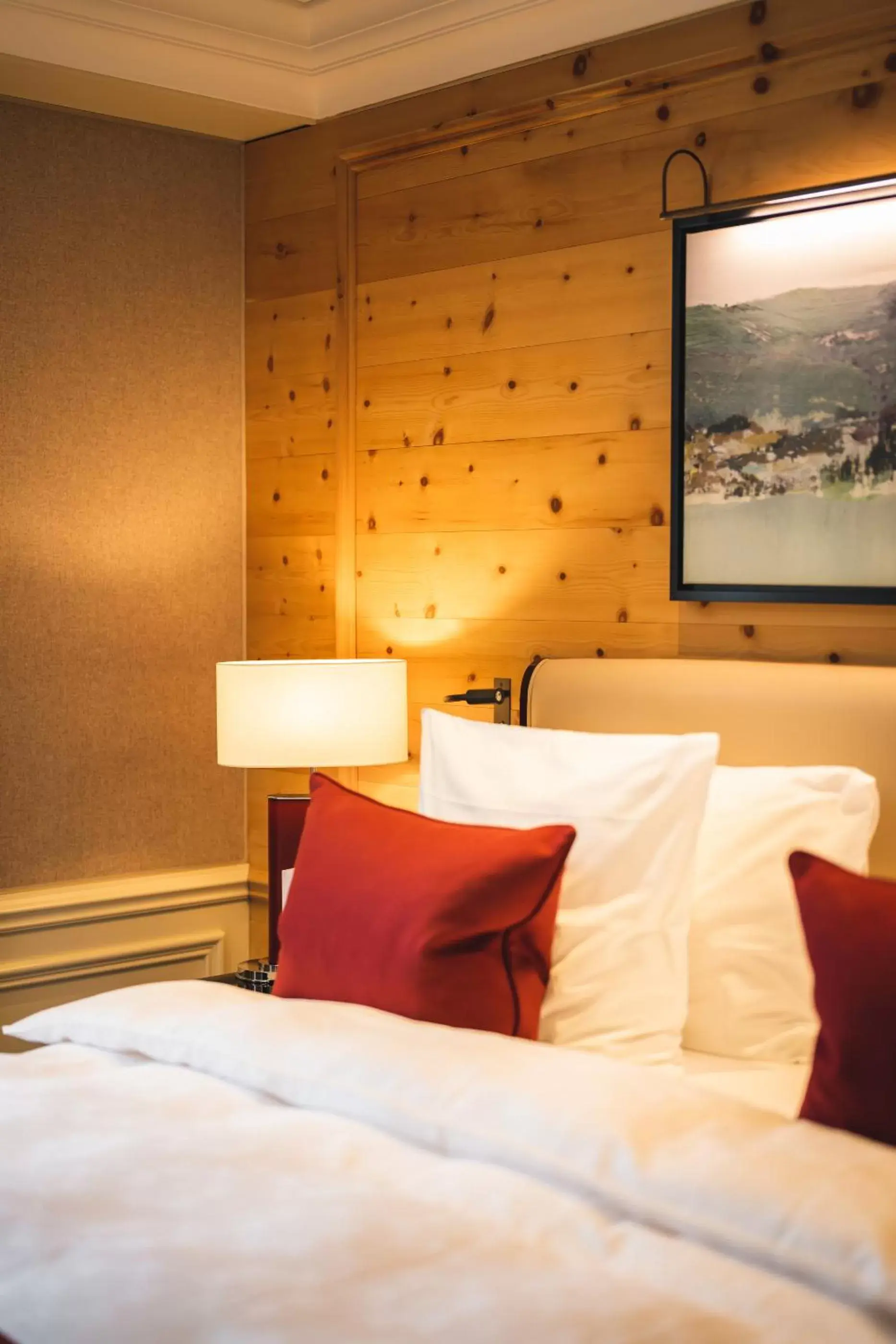 Bed in Kulm Hotel St. Moritz