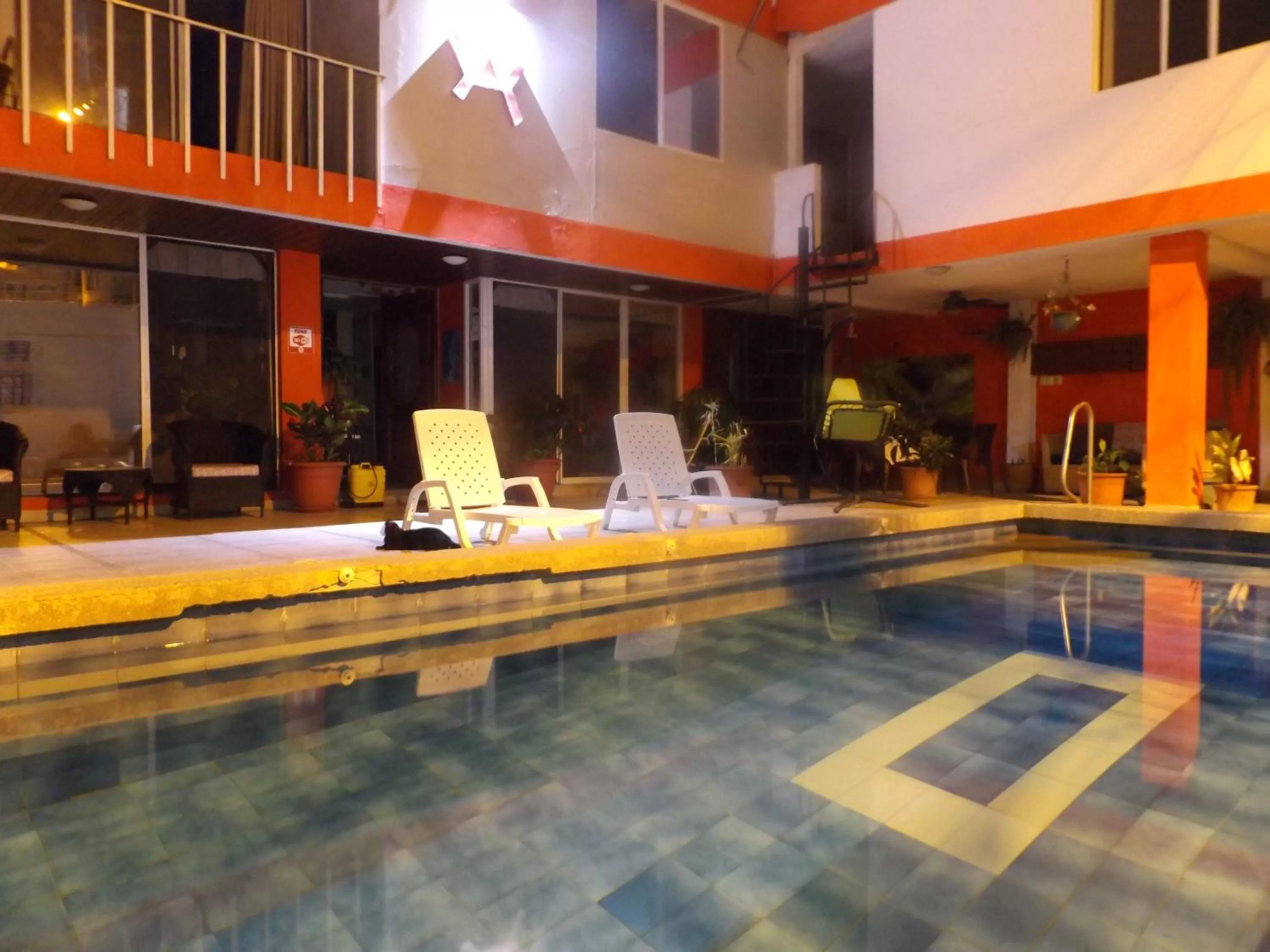 Swimming pool in Hostal Antares