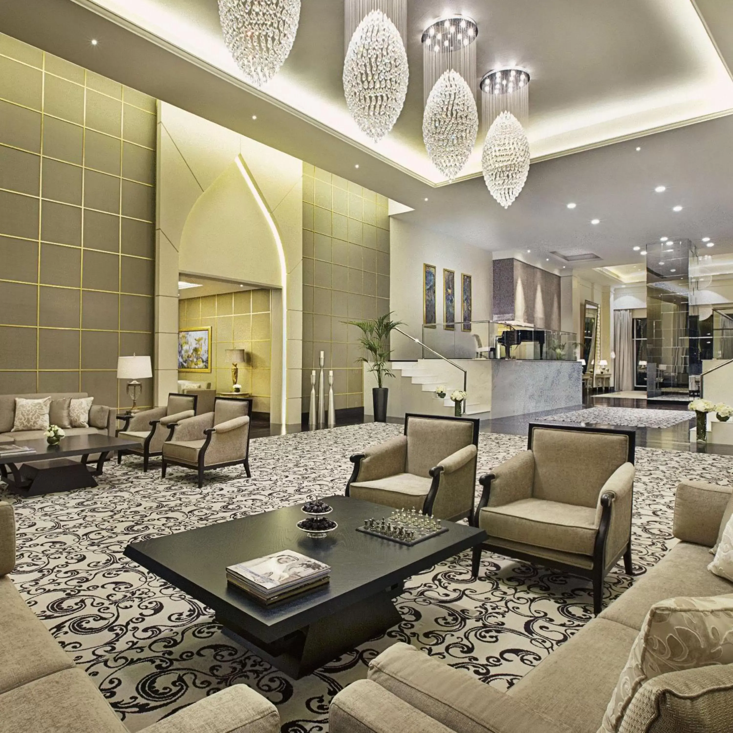Lobby or reception, Lounge/Bar in Waldorf Astoria Dubai Palm Jumeirah