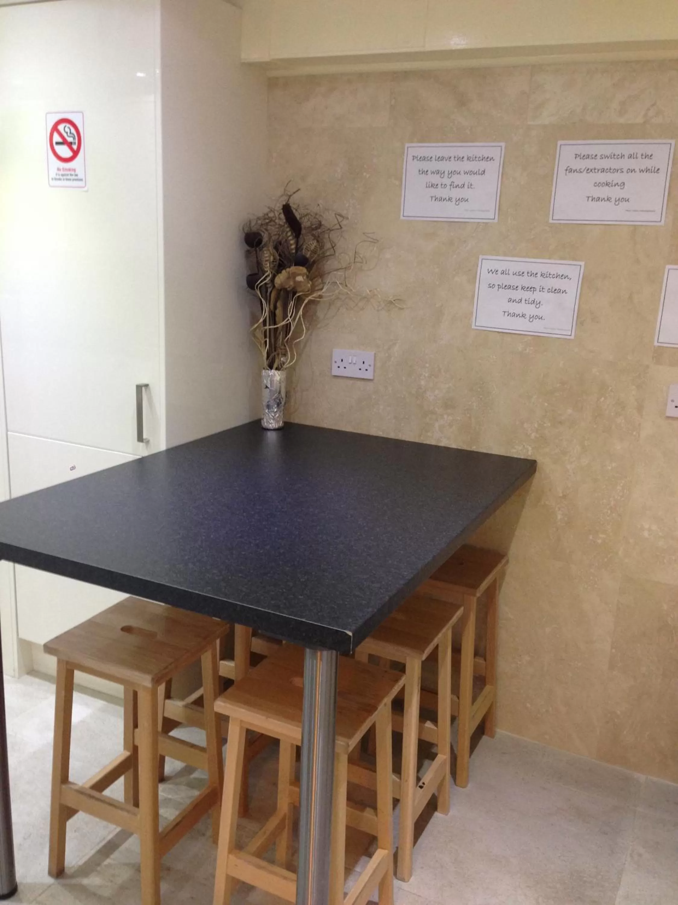 Communal kitchen in Hour Glass Hotel