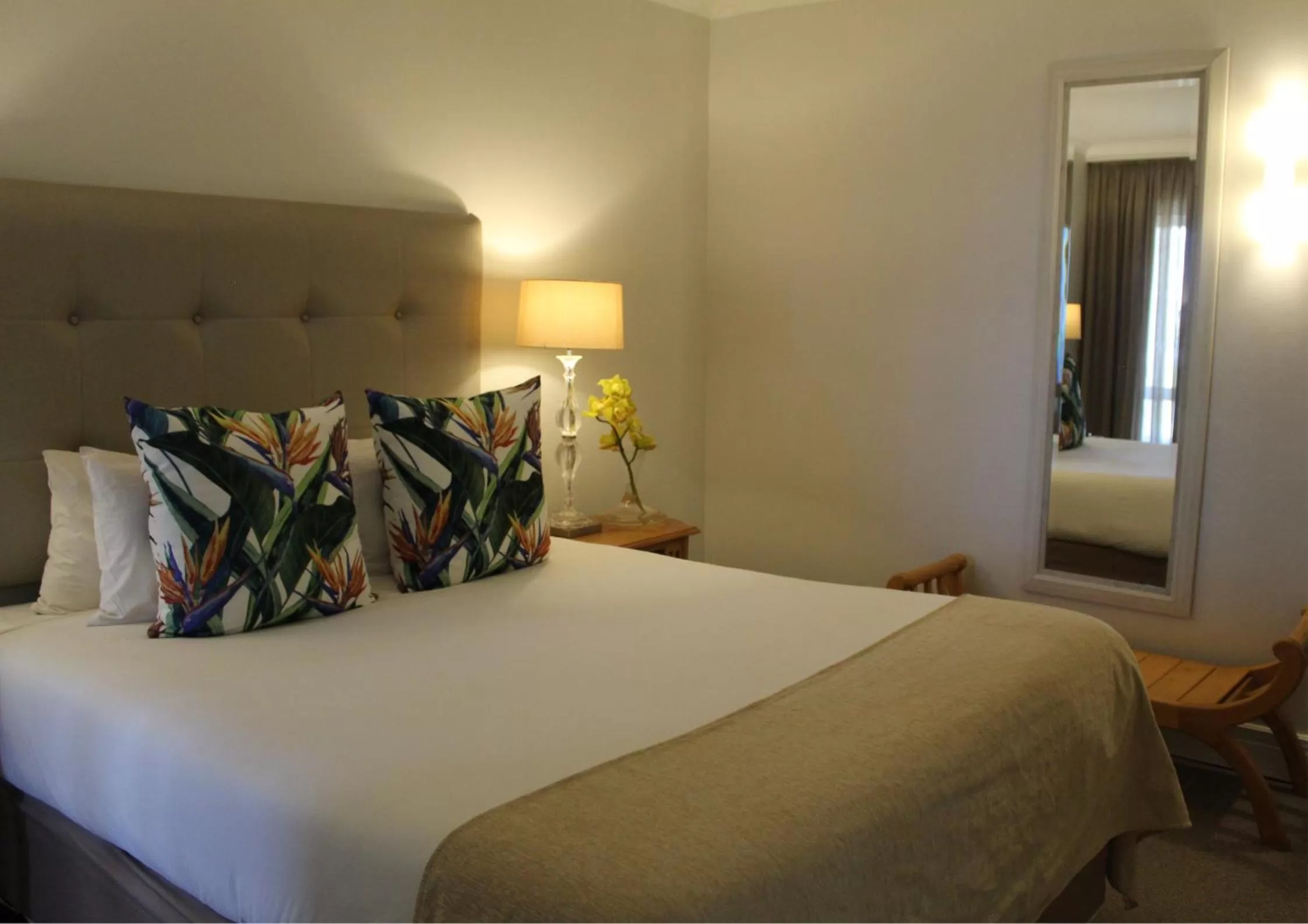 Bed in The Riverside Hotel