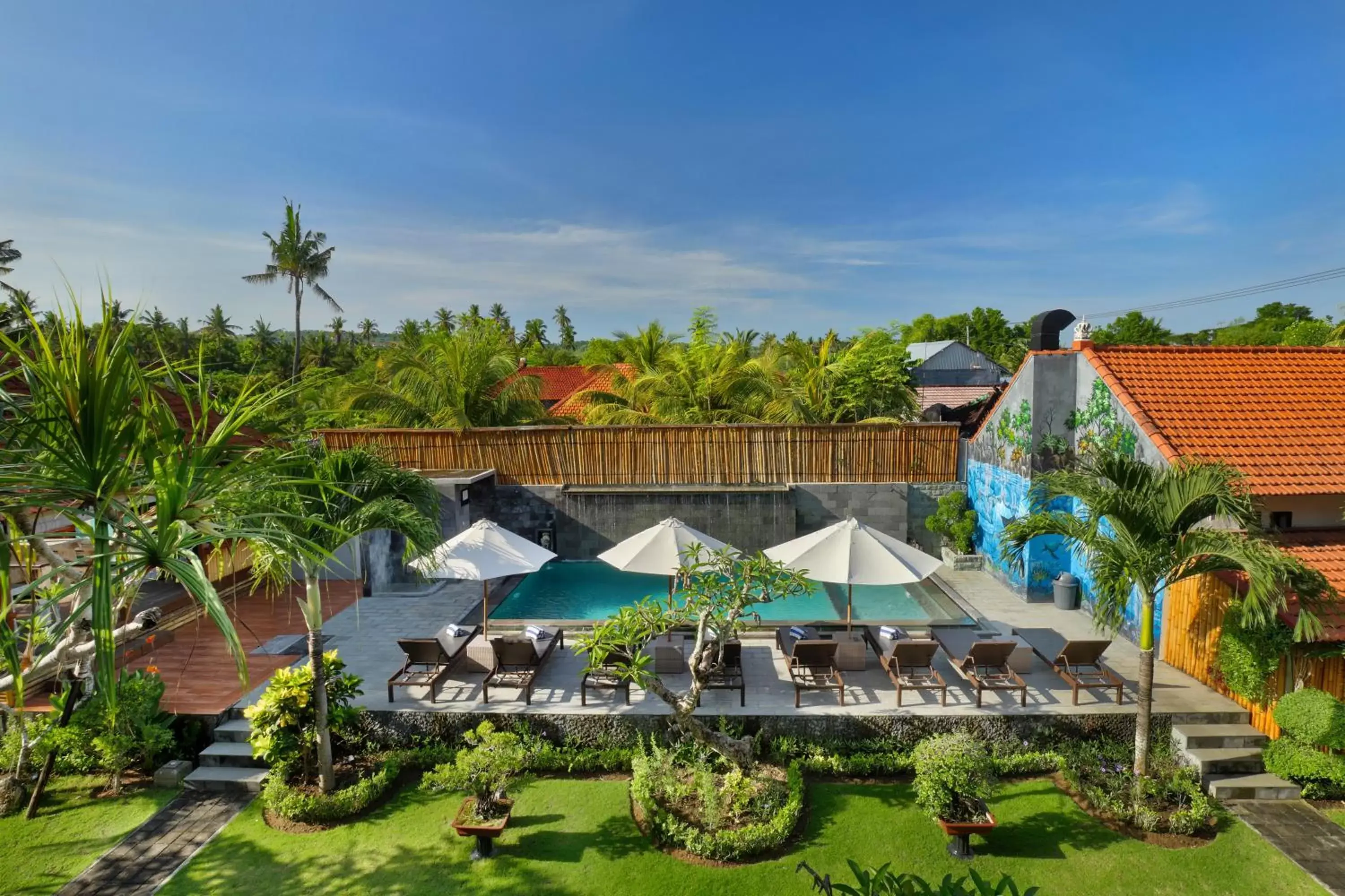 Pool view, Bird's-eye View in Hotel Arsa Santhi Nusa Penida
