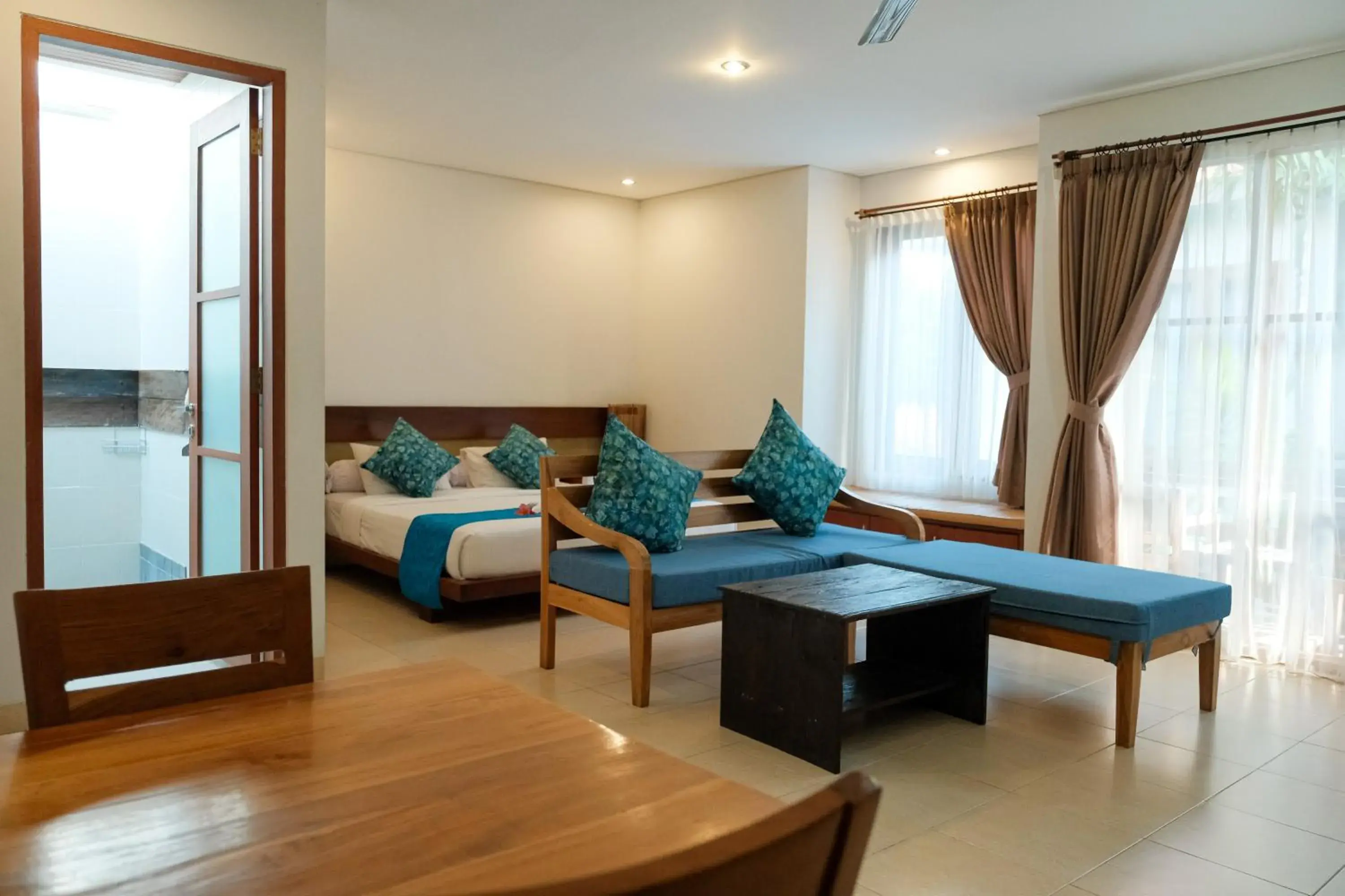 Bed in Semarandana Bedrooms and Pool