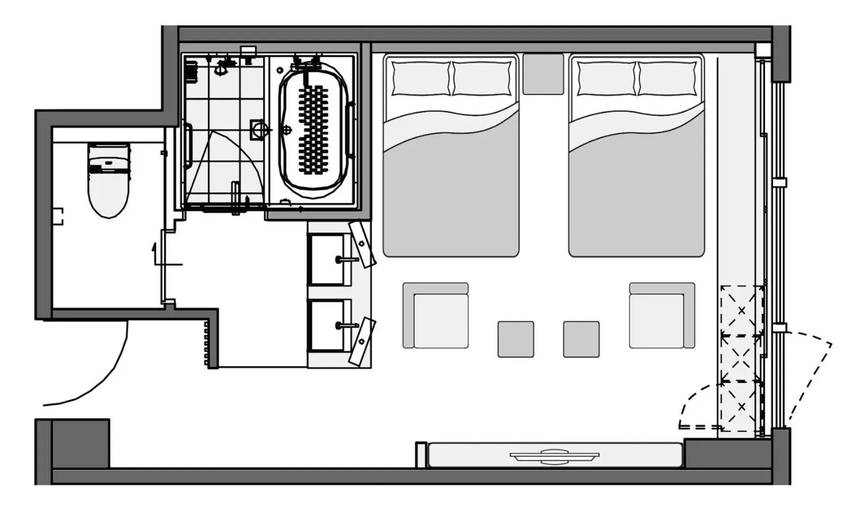 Floor Plan in KAYA Kyoto Nijo Castle, BW Signature Collection by Best Western