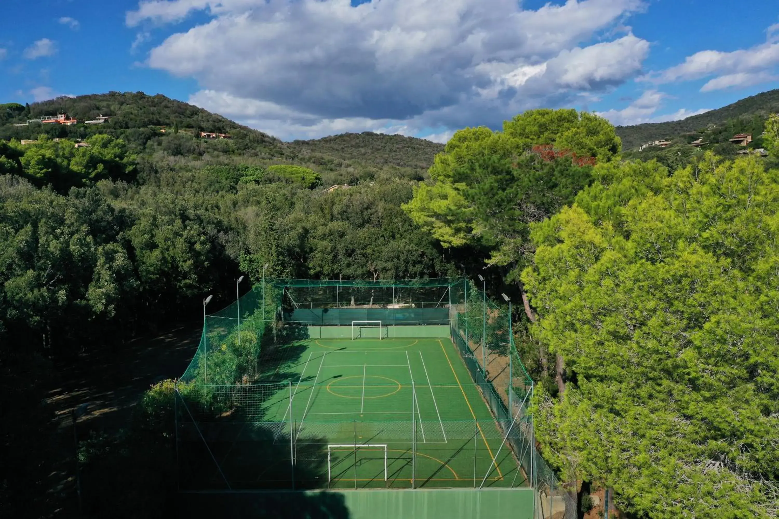 Tennis court, Pool View in Golf Hotel Punta Ala
