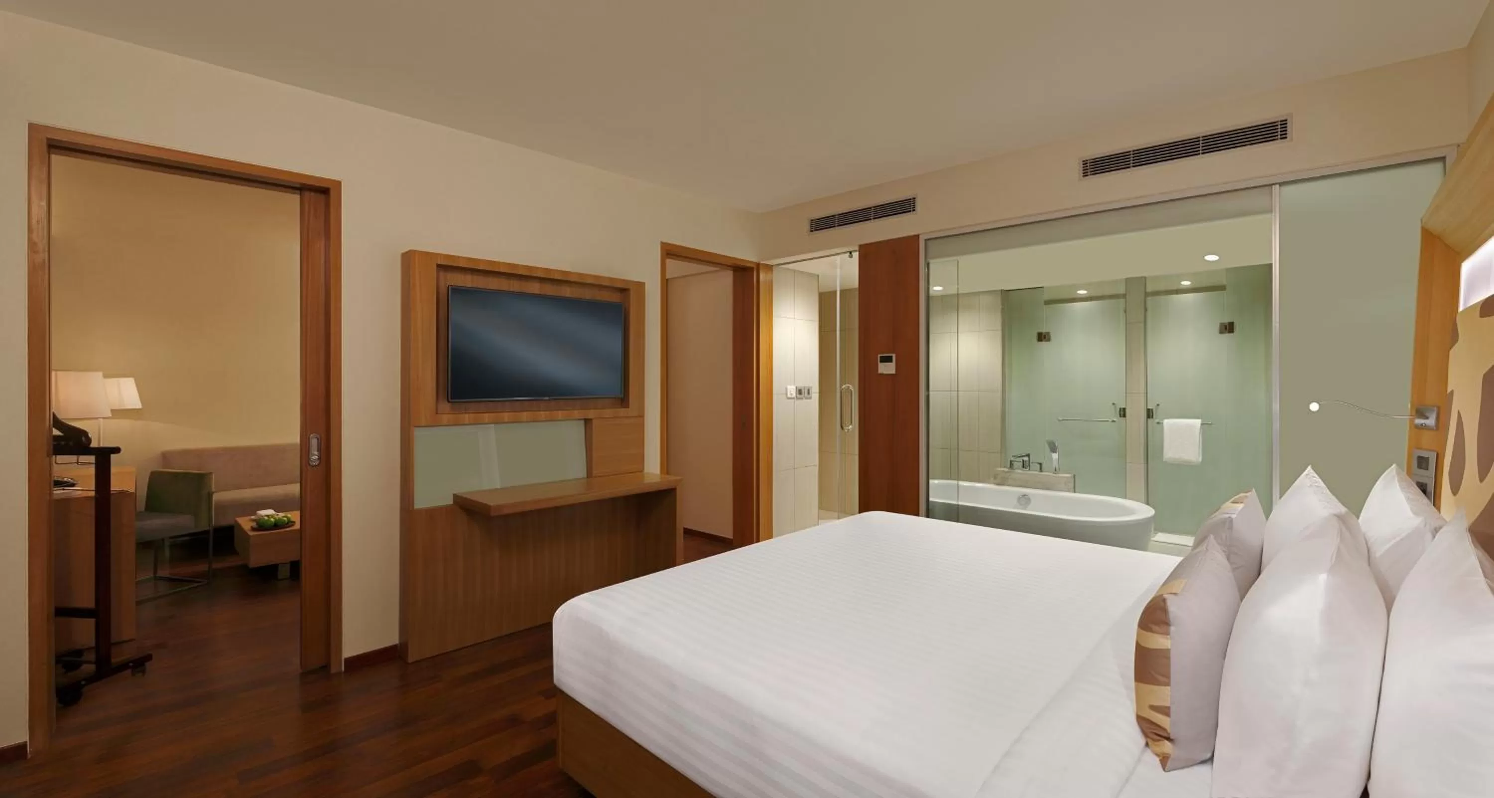 Photo of the whole room, Bed in Novotel Chennai OMR