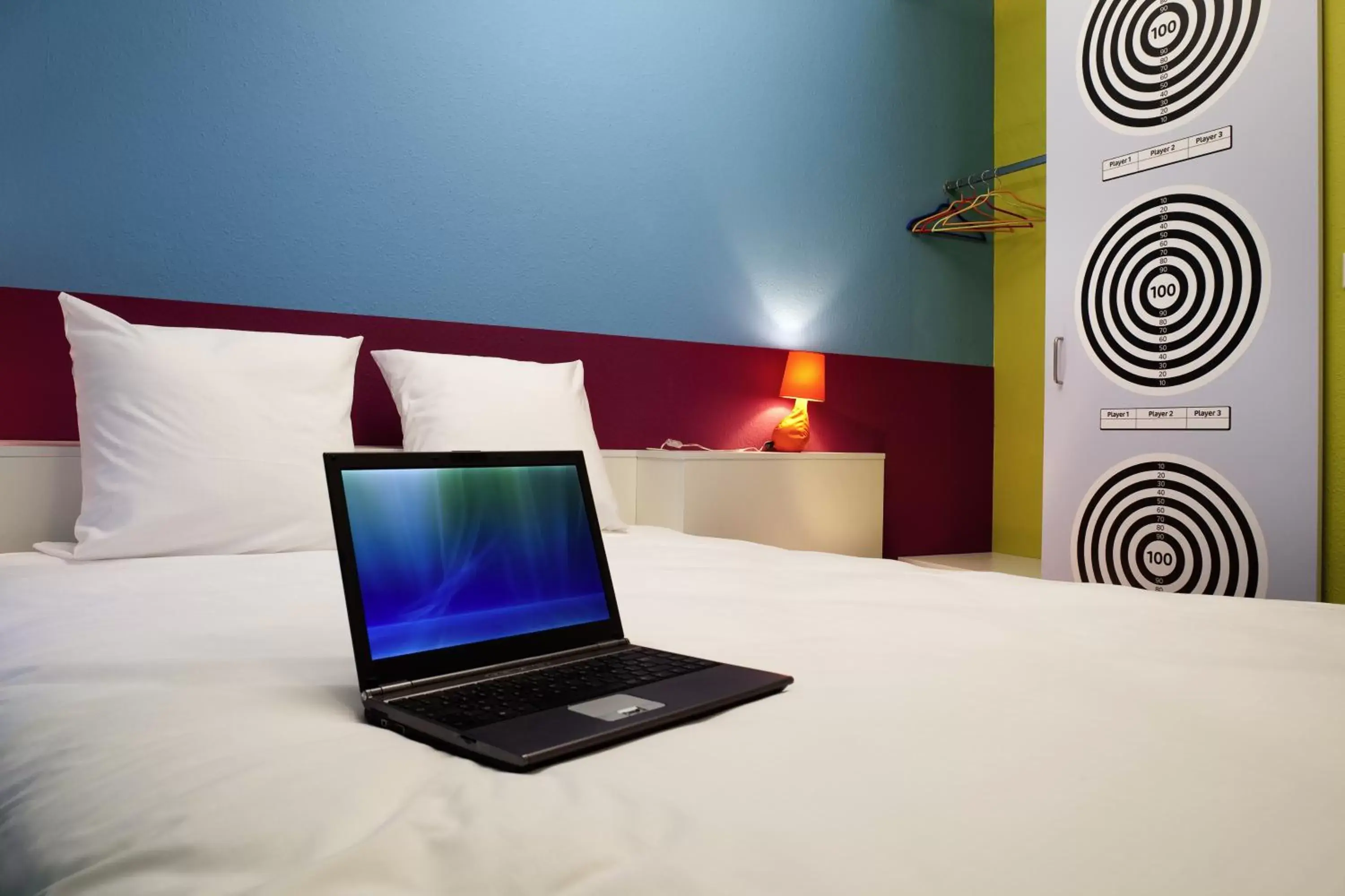 Decorative detail, Bed in ibis Styles Duesseldorf-Neuss