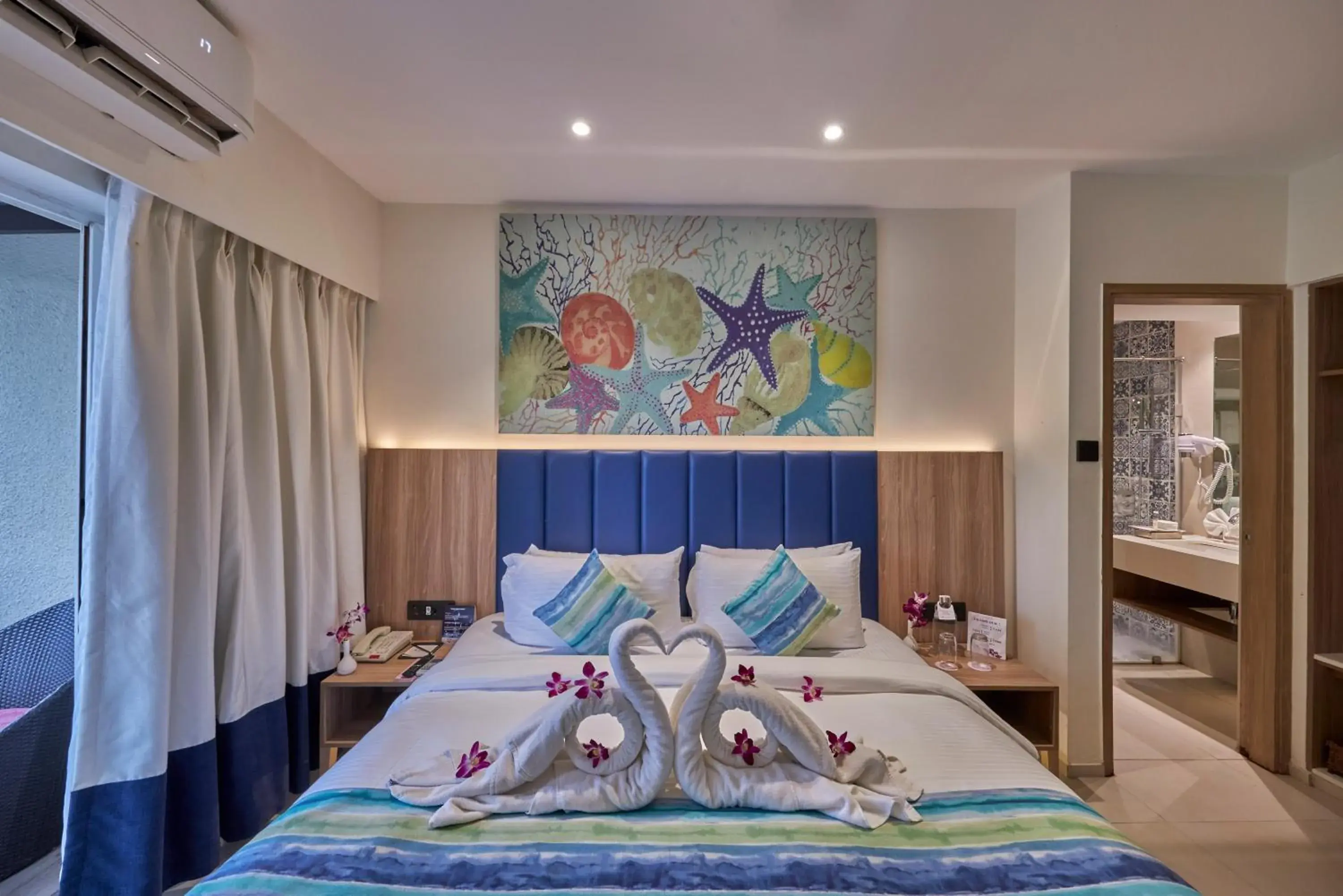 Bed in Royal Orchid Beach Resort & Spa, Utorda Beach Goa