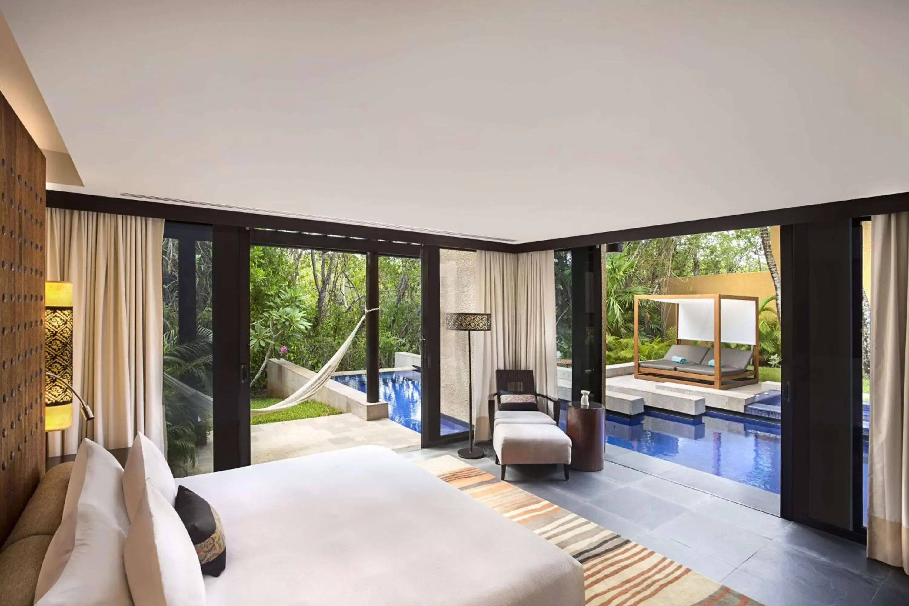 Bedroom, Swimming Pool in Banyan Tree Mayakoba