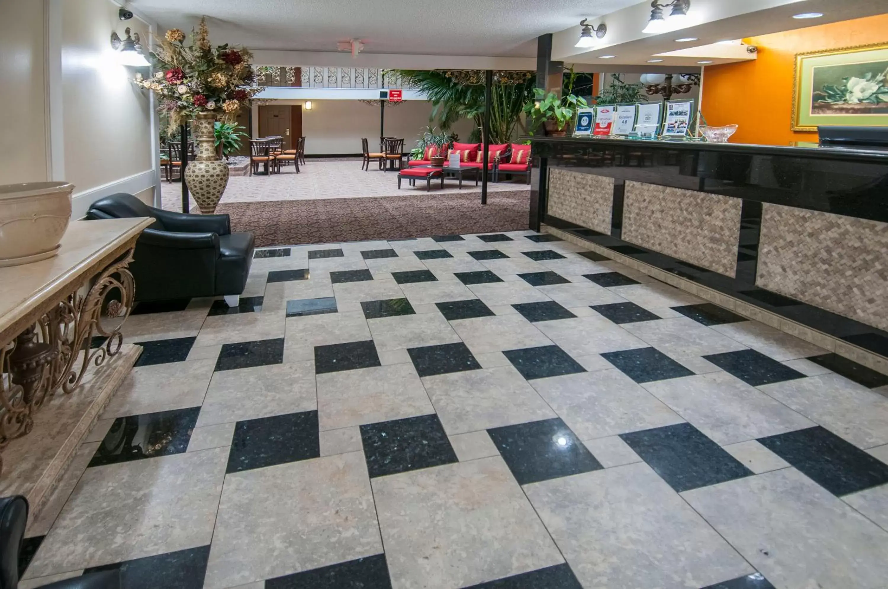 Lobby or reception in Governors Suites Hotel Oklahoma City Airport Area Lobby or reception in Governors Suites Hotel Oklahoma City Airport Area