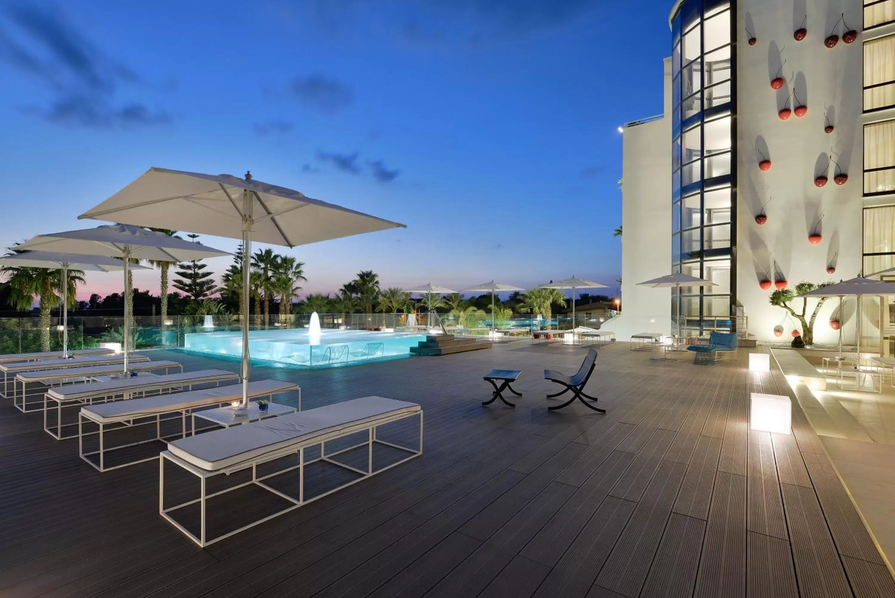 Balcony/Terrace, Swimming Pool in Mec Paestum Hotel