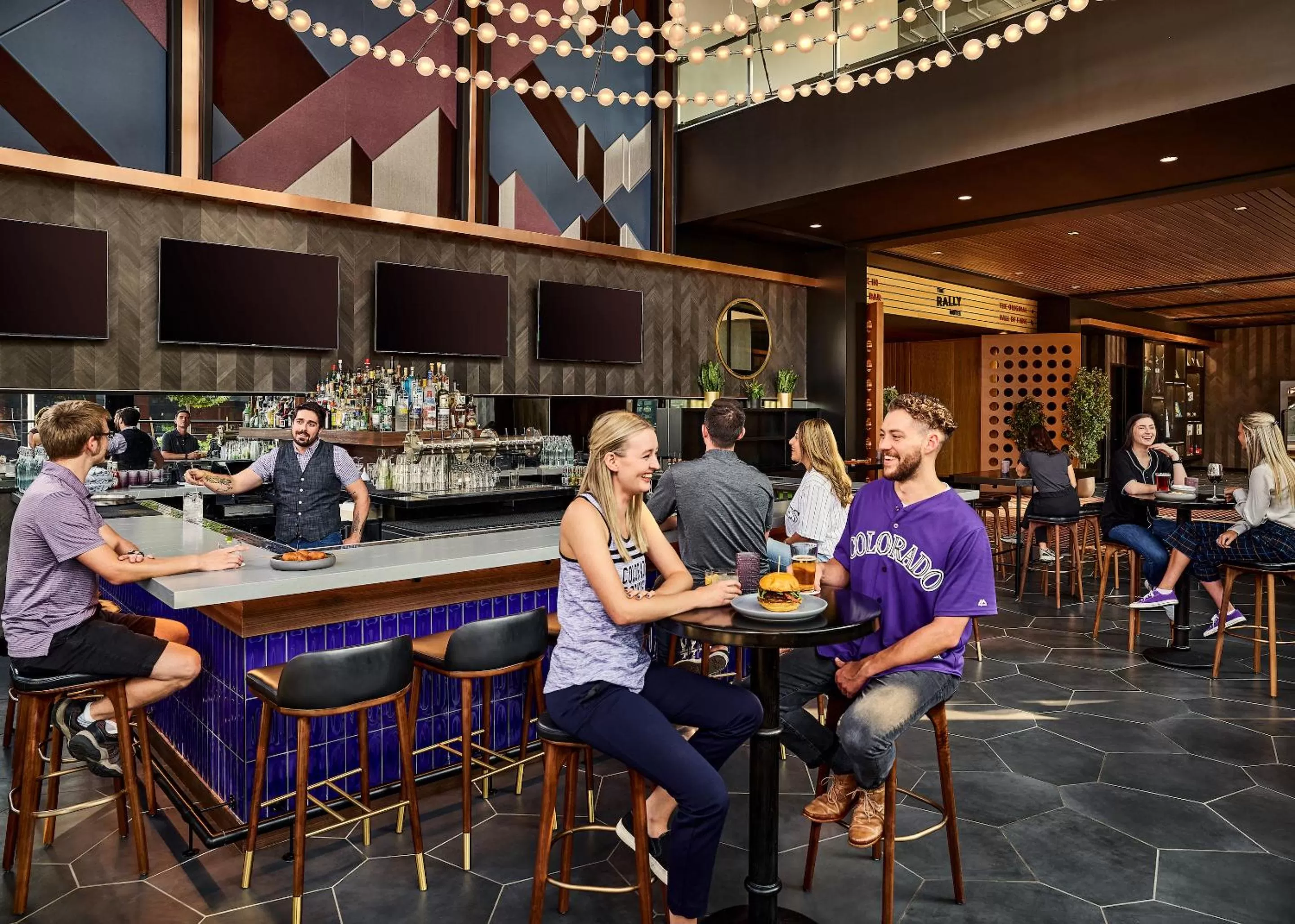 Lounge or bar in The Rally Hotel at McGregor Square
