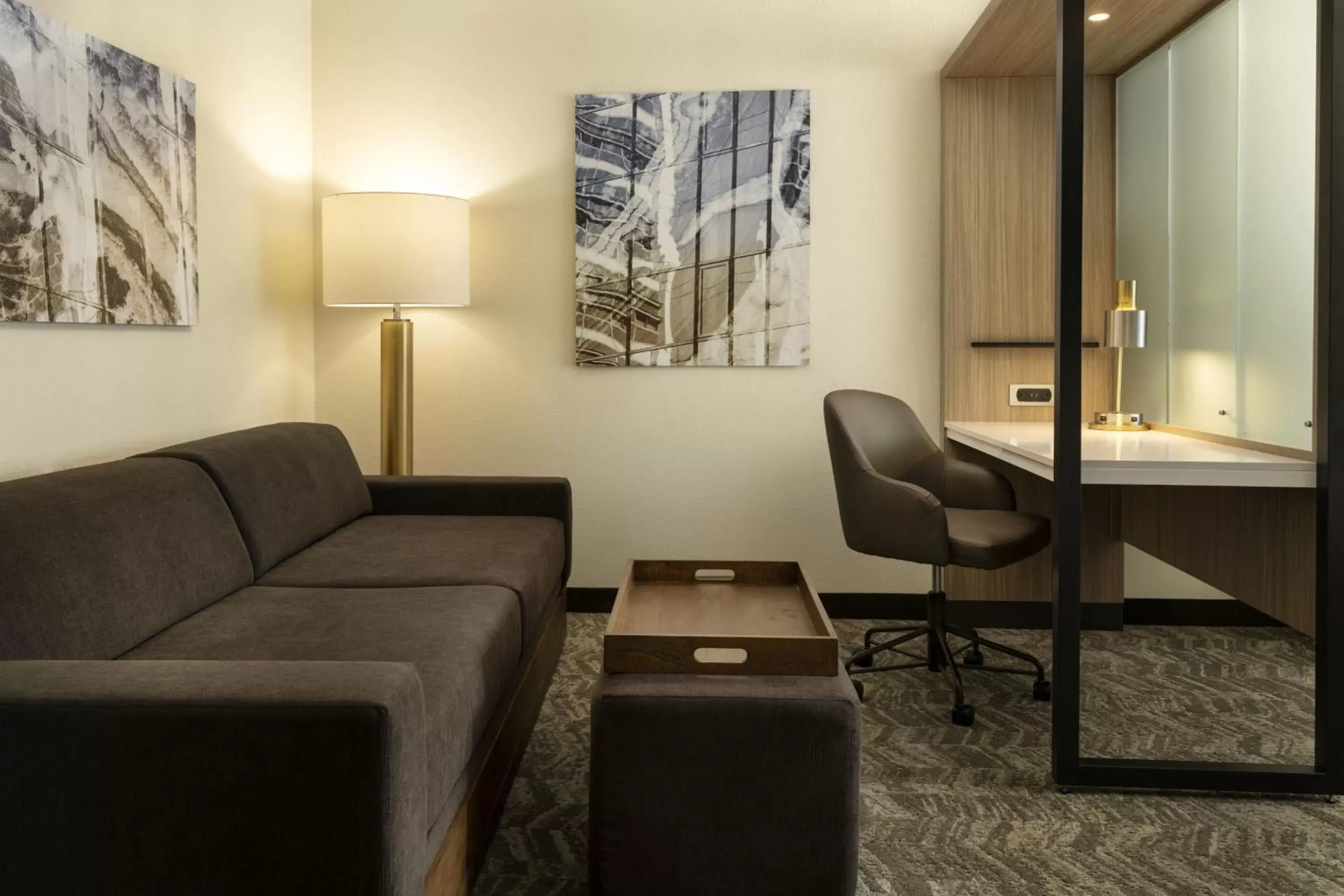 Living room, Seating Area in SpringHill Suites Fort Worth University