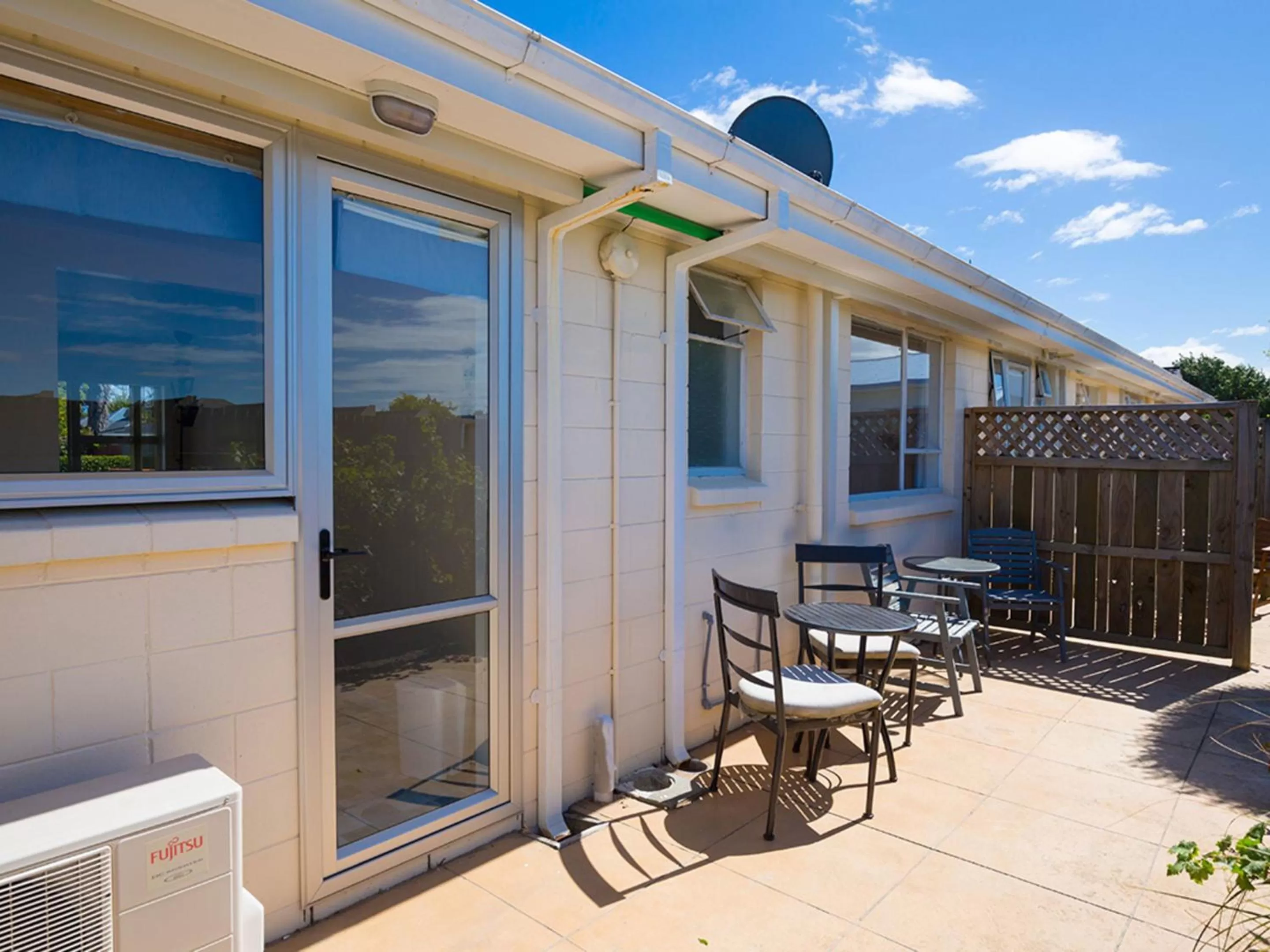 Patio in Middle Park Motel