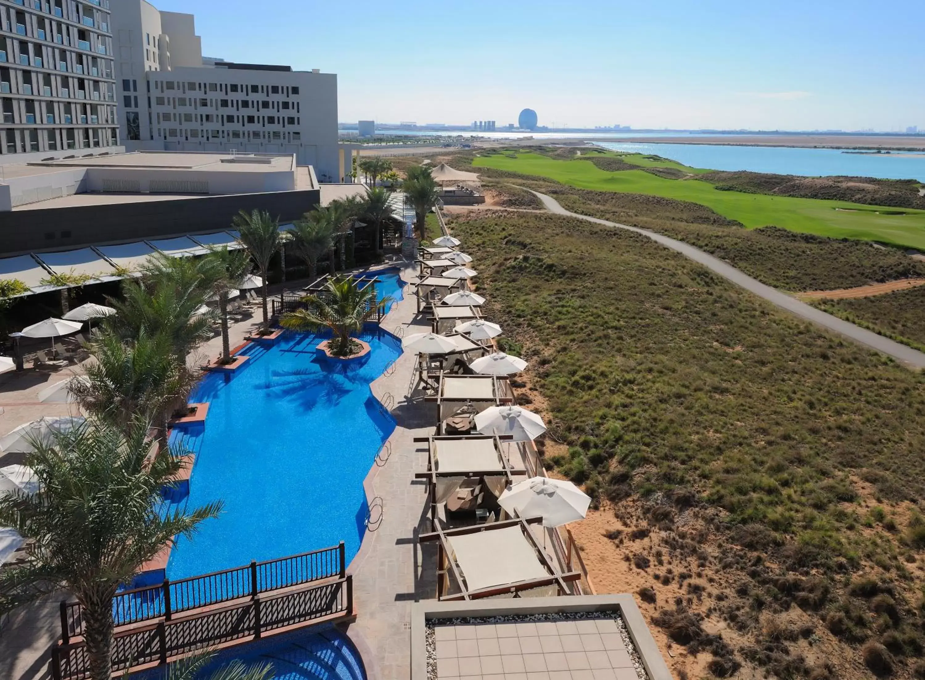 Beach, Pool View in Radisson Blu Hotel, Abu Dhabi Yas Island