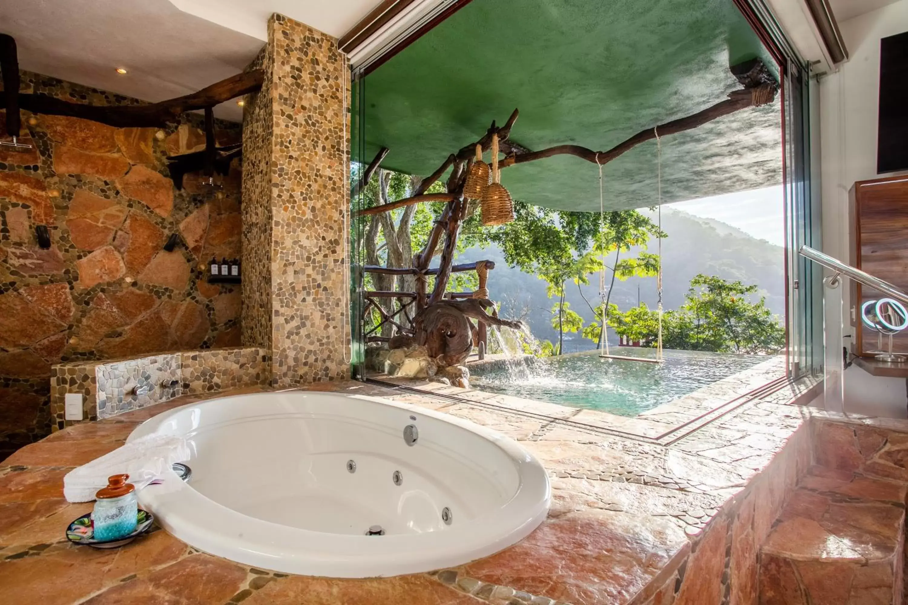 Pool view, Bathroom in Villa Lala Boutique Hotel Adults Only