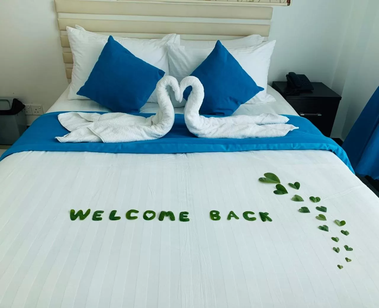 Bed in Huvan Beach Hotel at Hulhumale