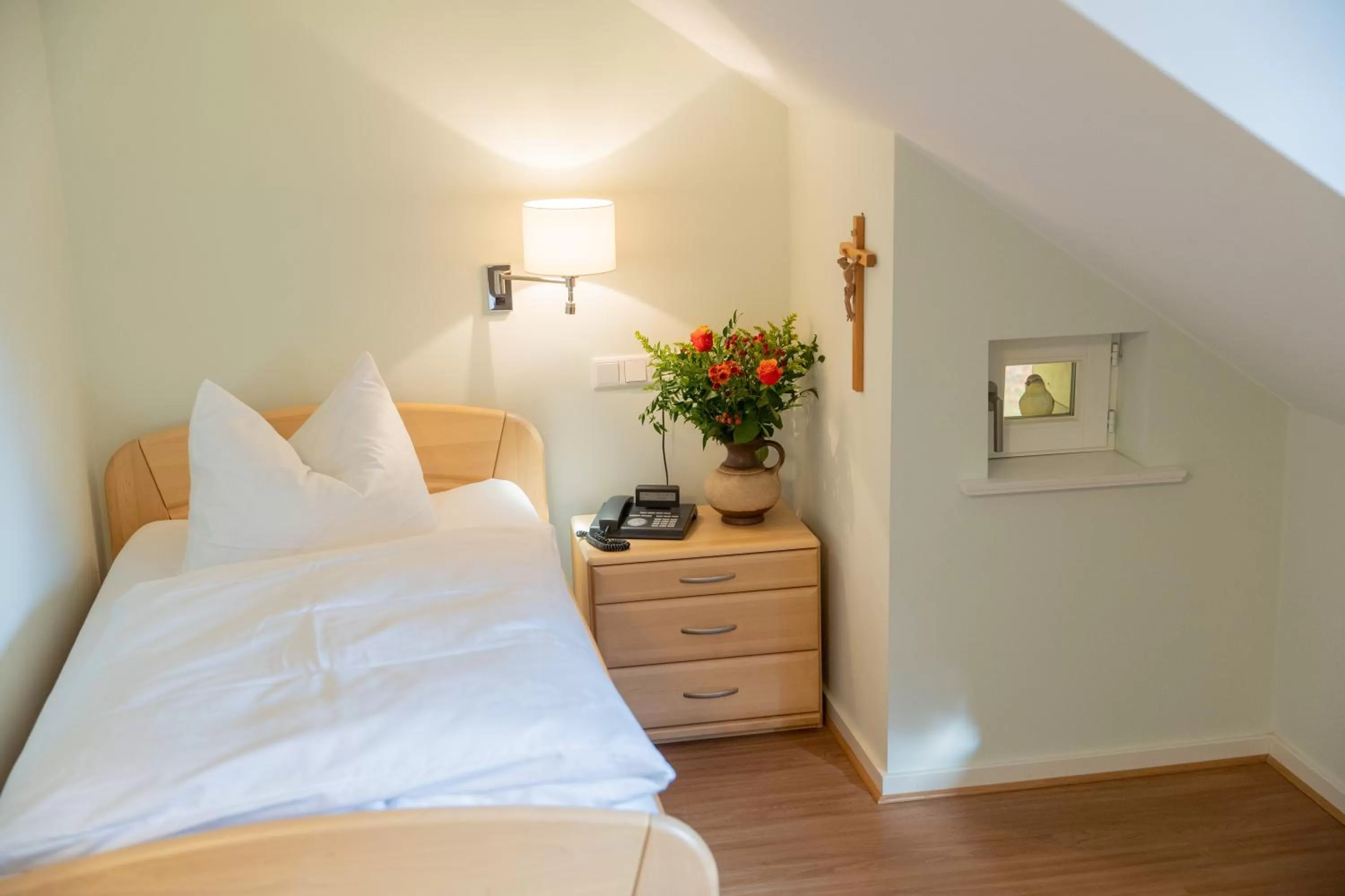 Bed in Gästehaus Sonnenhof