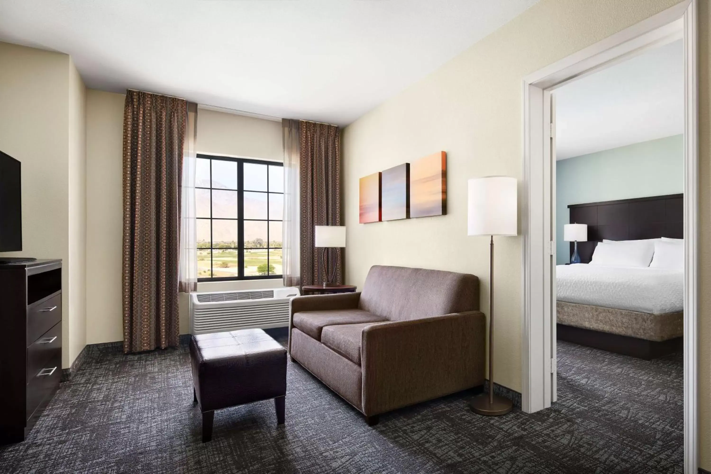 Living room, Seating Area in Homewood Suites by Hilton Cathedral City Palm Springs