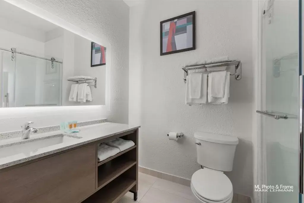 Bathroom in AmeriK Suites Laredo Behind Mall Del Norte