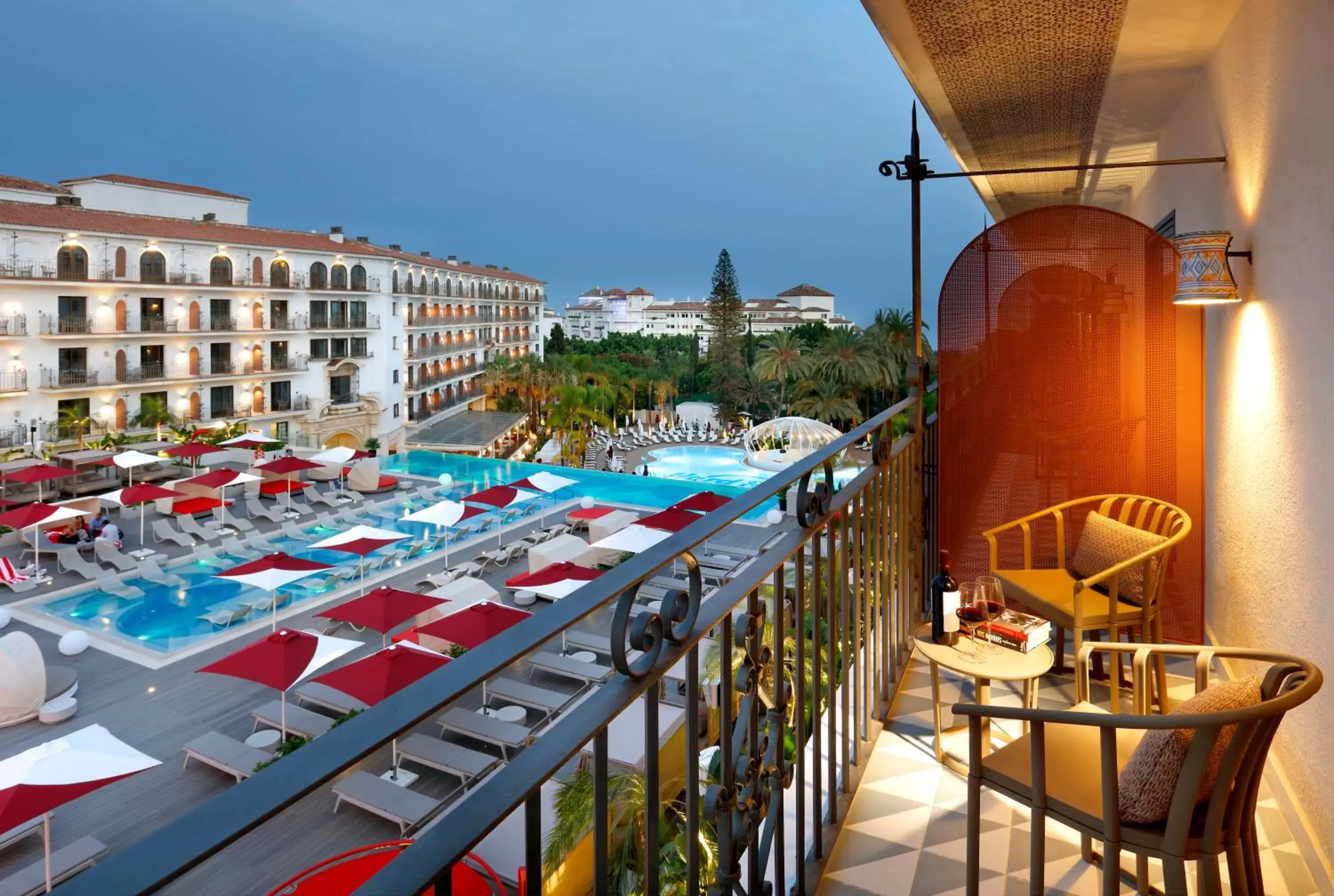 Balcony/Terrace, Pool View in Hard Rock Hotel Marbella - Puerto Banús Adults Recommended