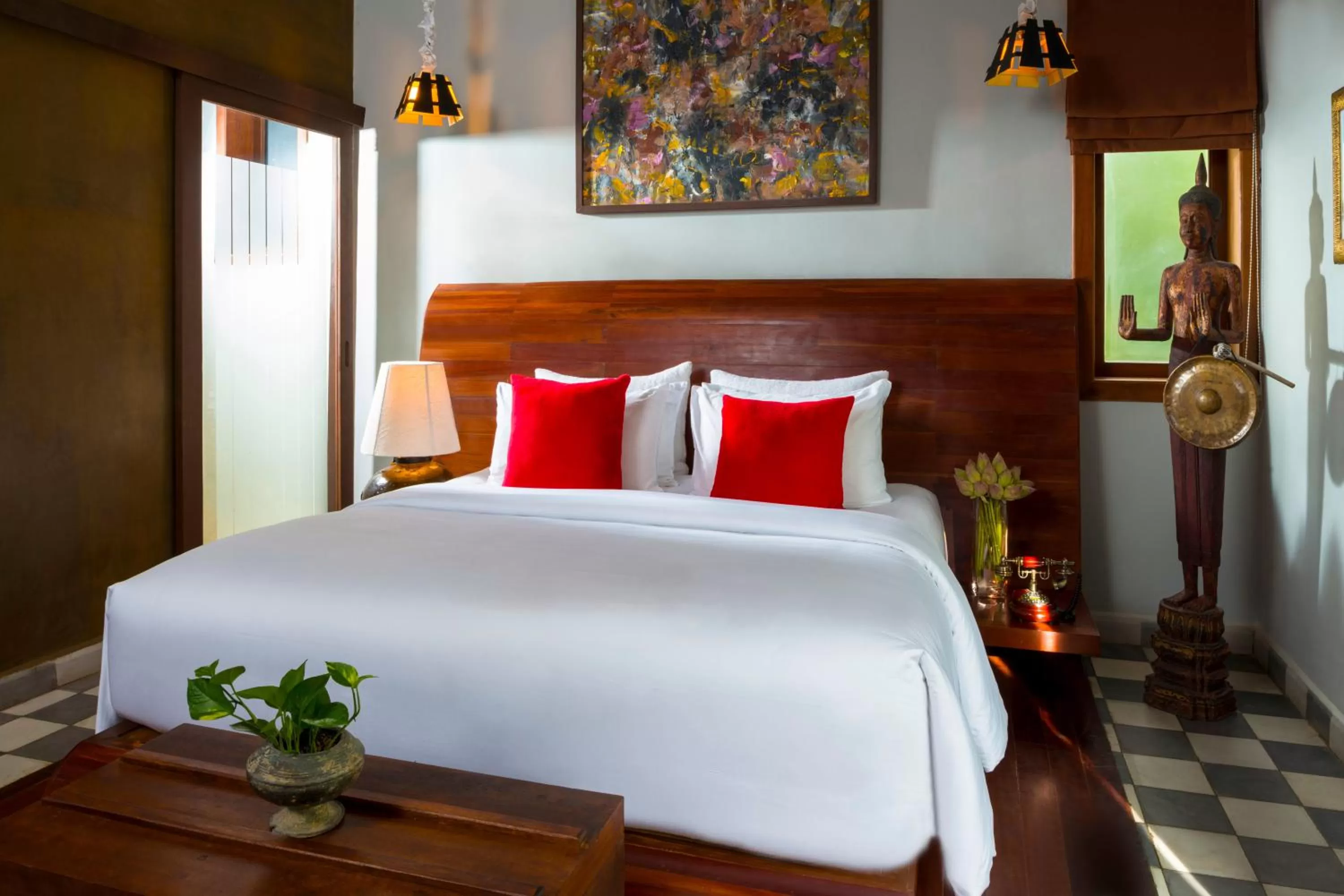 Bed in Sokkhak Boutique Resort & Spa