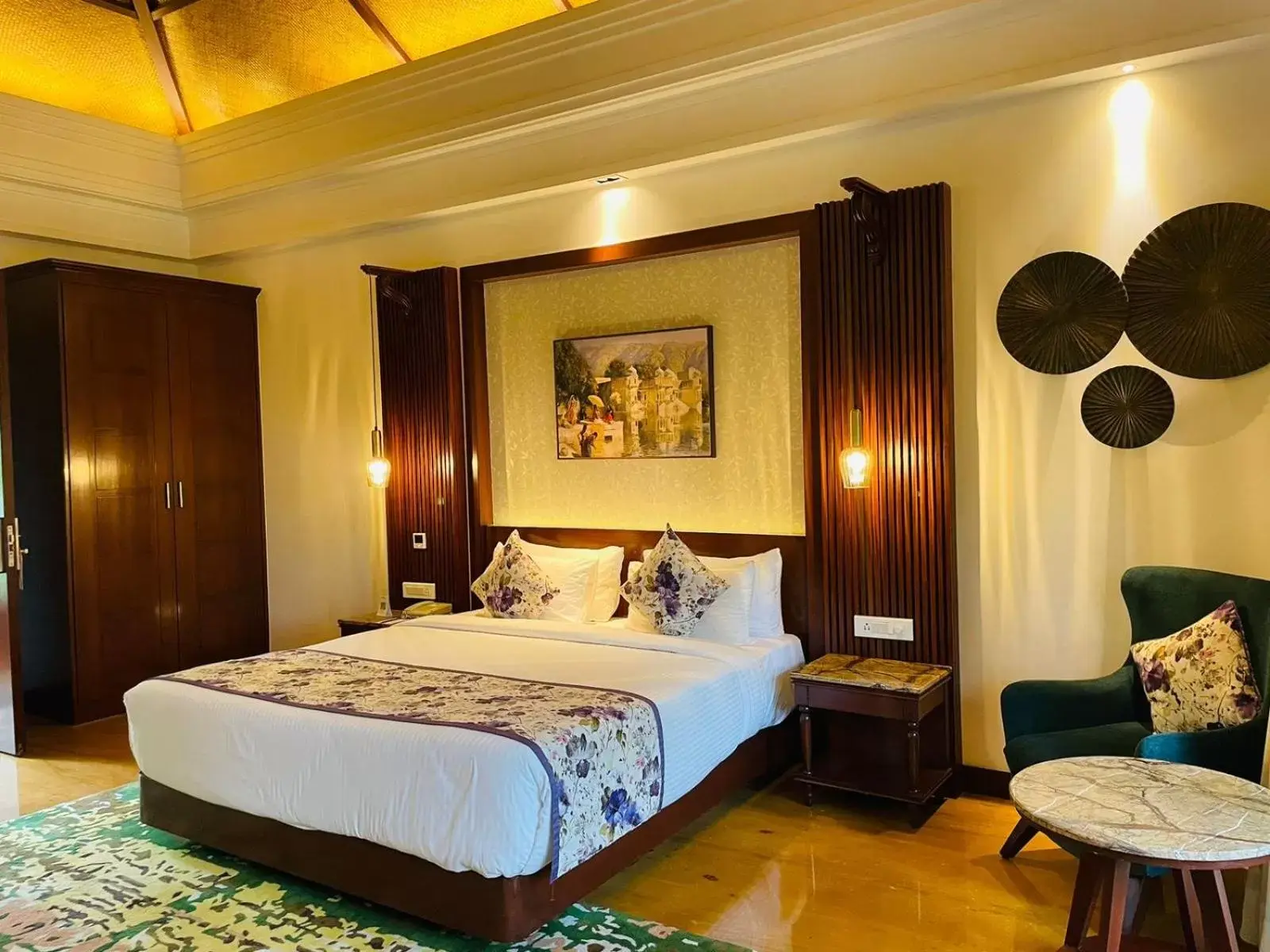 Bed in The Ananta Udaipur Resort & Spa