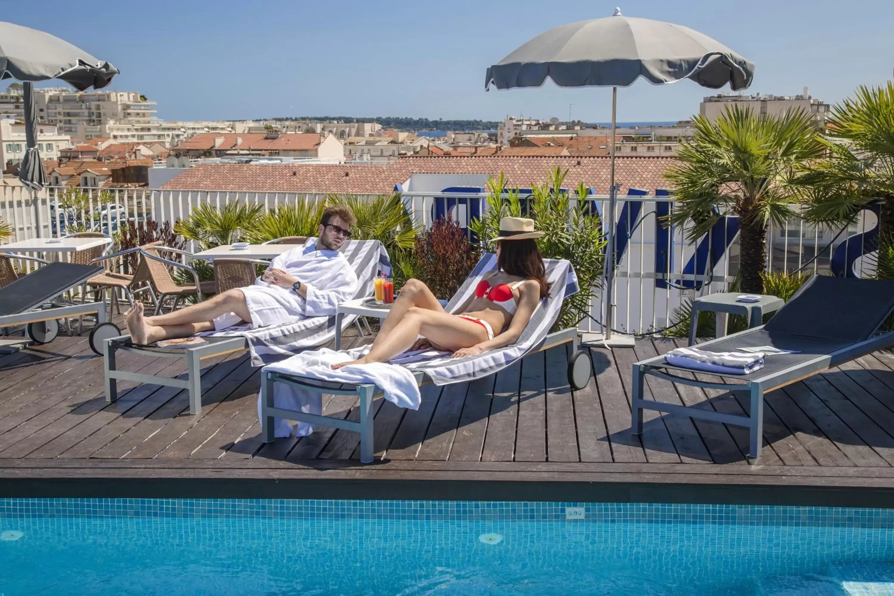 City view, Swimming Pool in Best Western Plus Cannes Riviera