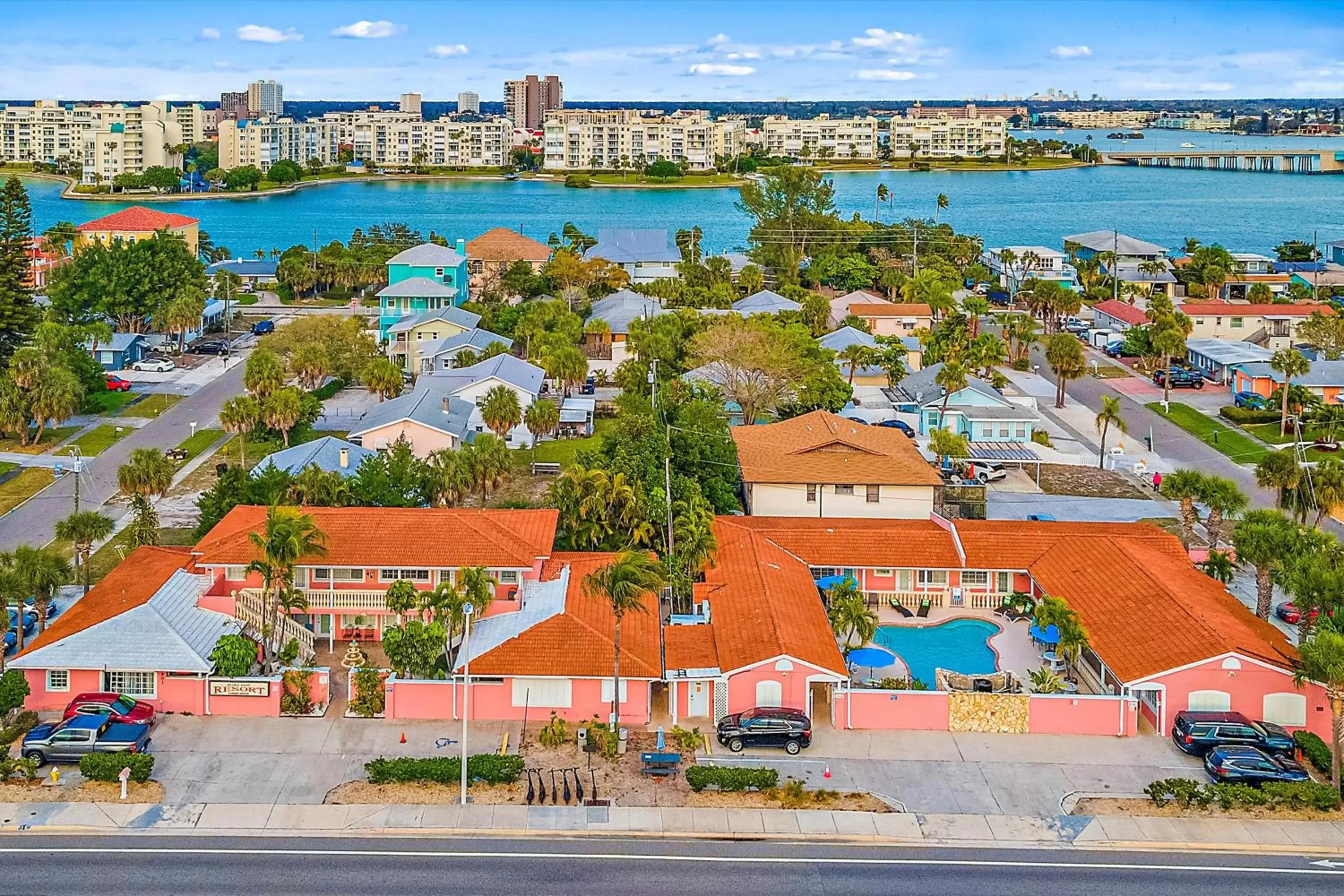 Bird's eye view, Bird's-eye View in Blind Pass Resort Motel