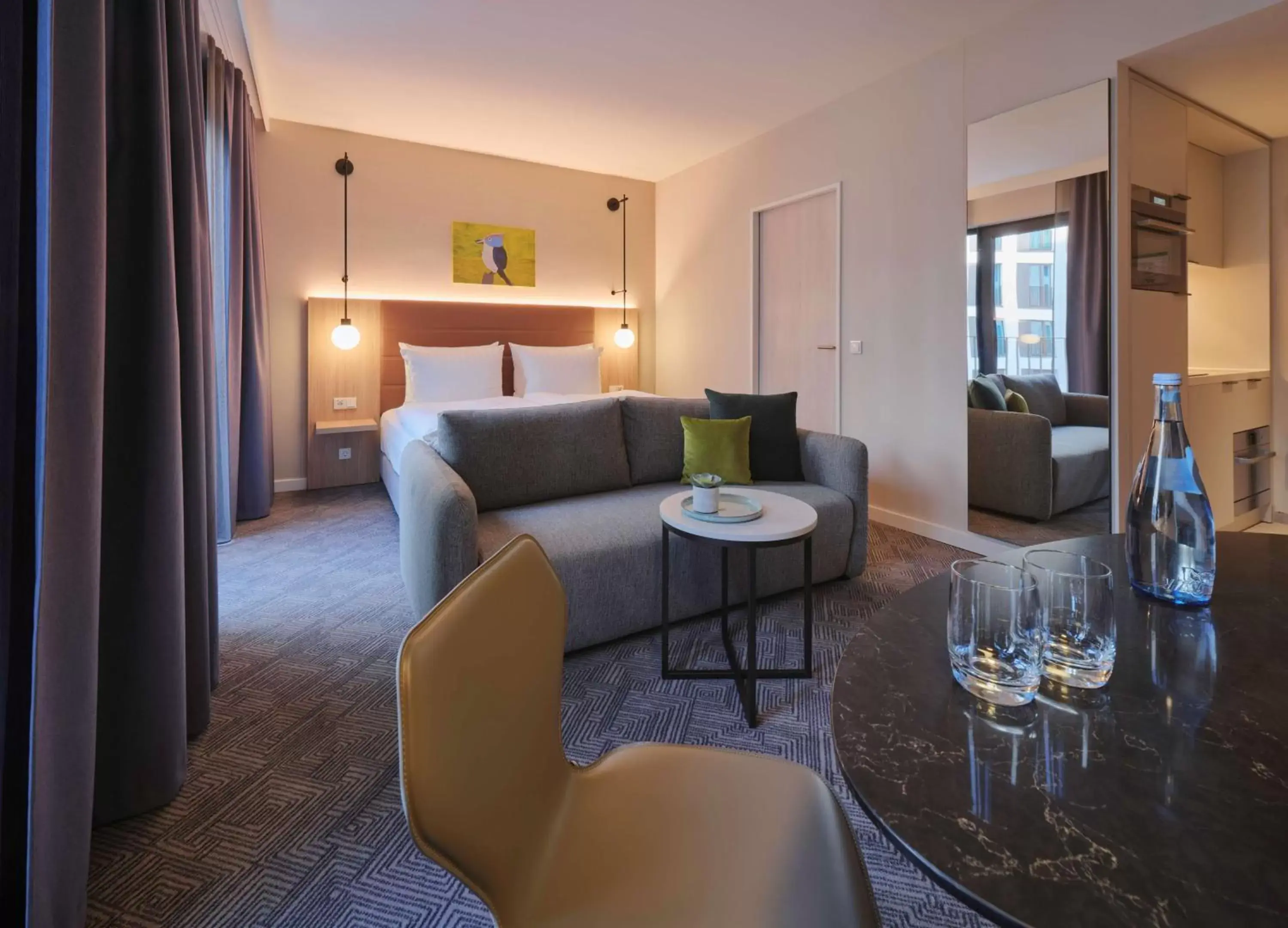 Bedroom, Seating Area in Adina Apartment Hotel Cologne