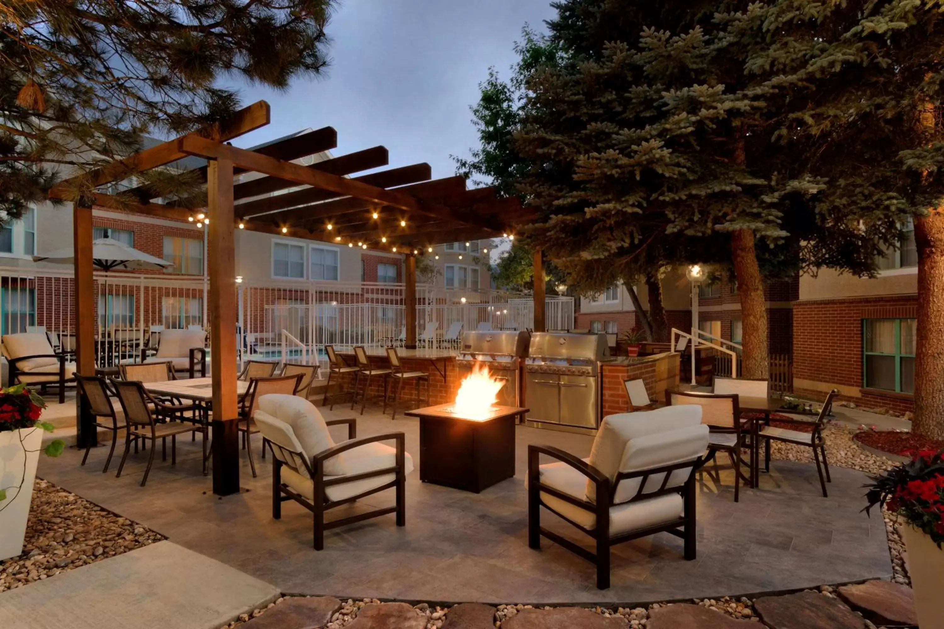 Patio, Restaurant/Places to Eat in Homewood Suites by Hilton Boulder