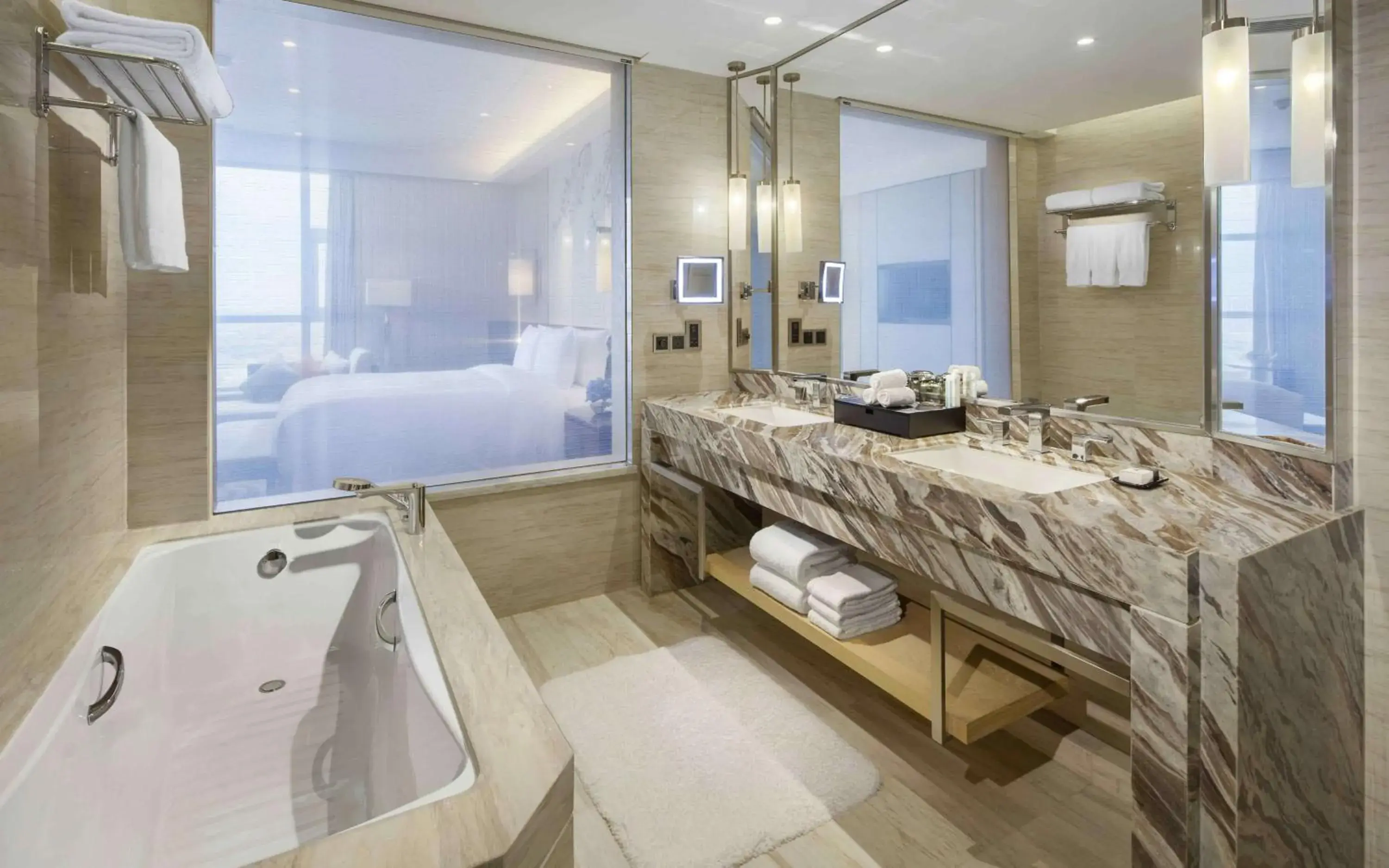 Bathroom in DoubleTree by Hilton Hotel Qingdao-Jimo Ancient City