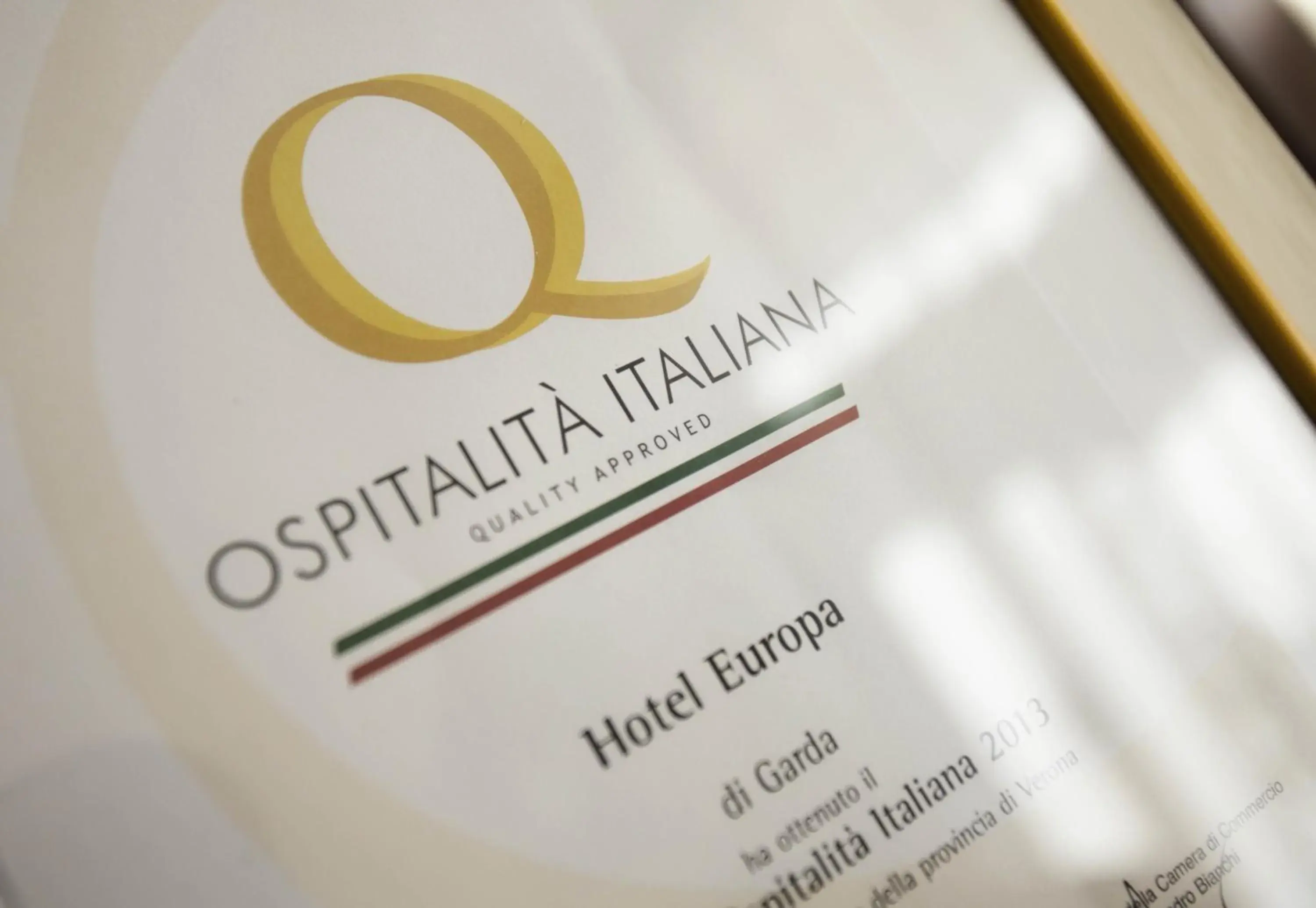 Certificate/Award in Hotel Europa