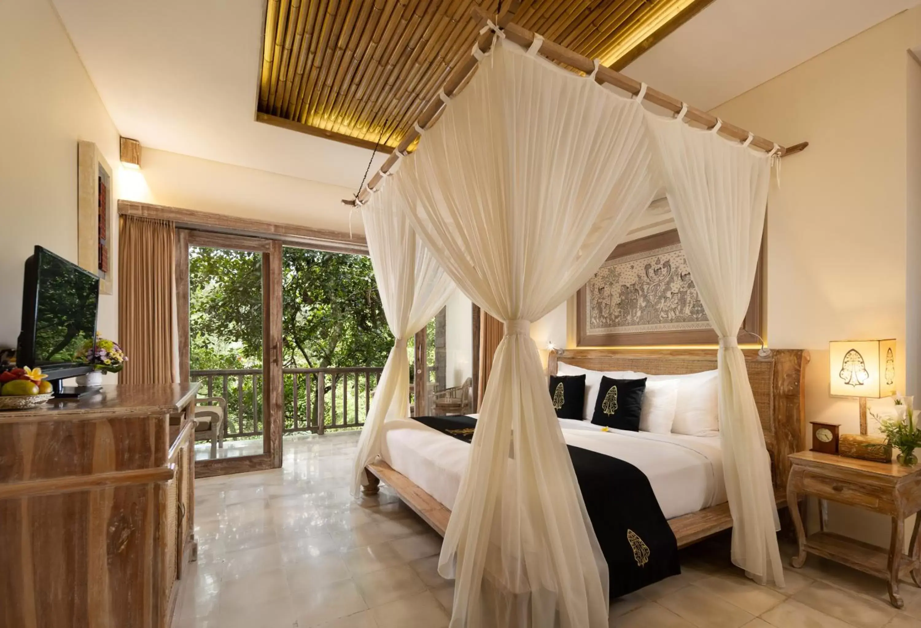 Bedroom, Bed in The Kayon Resort