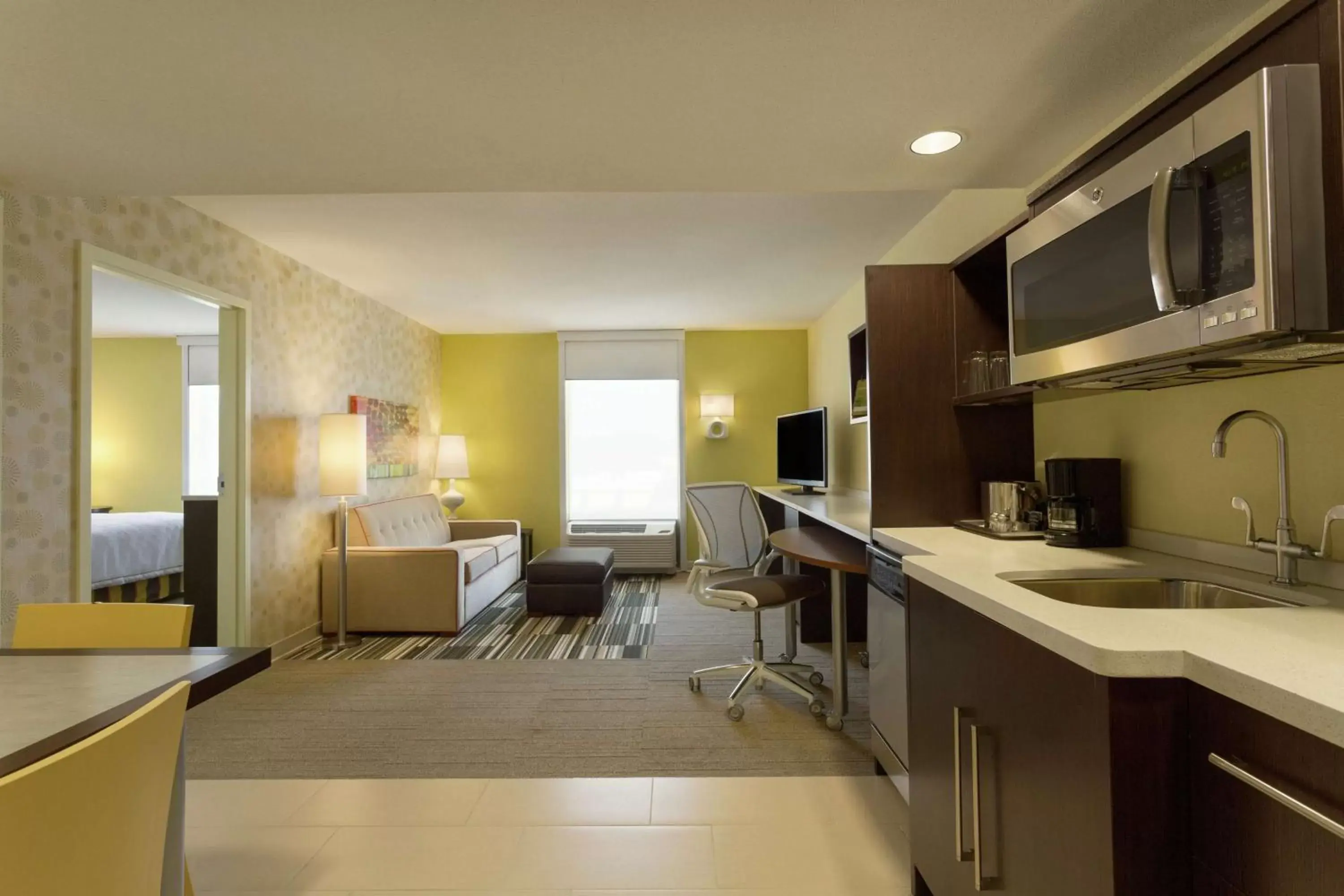 Bedroom, Kitchen/Kitchenette in Home2 Suites by Hilton Salt Lake City / South Jordan