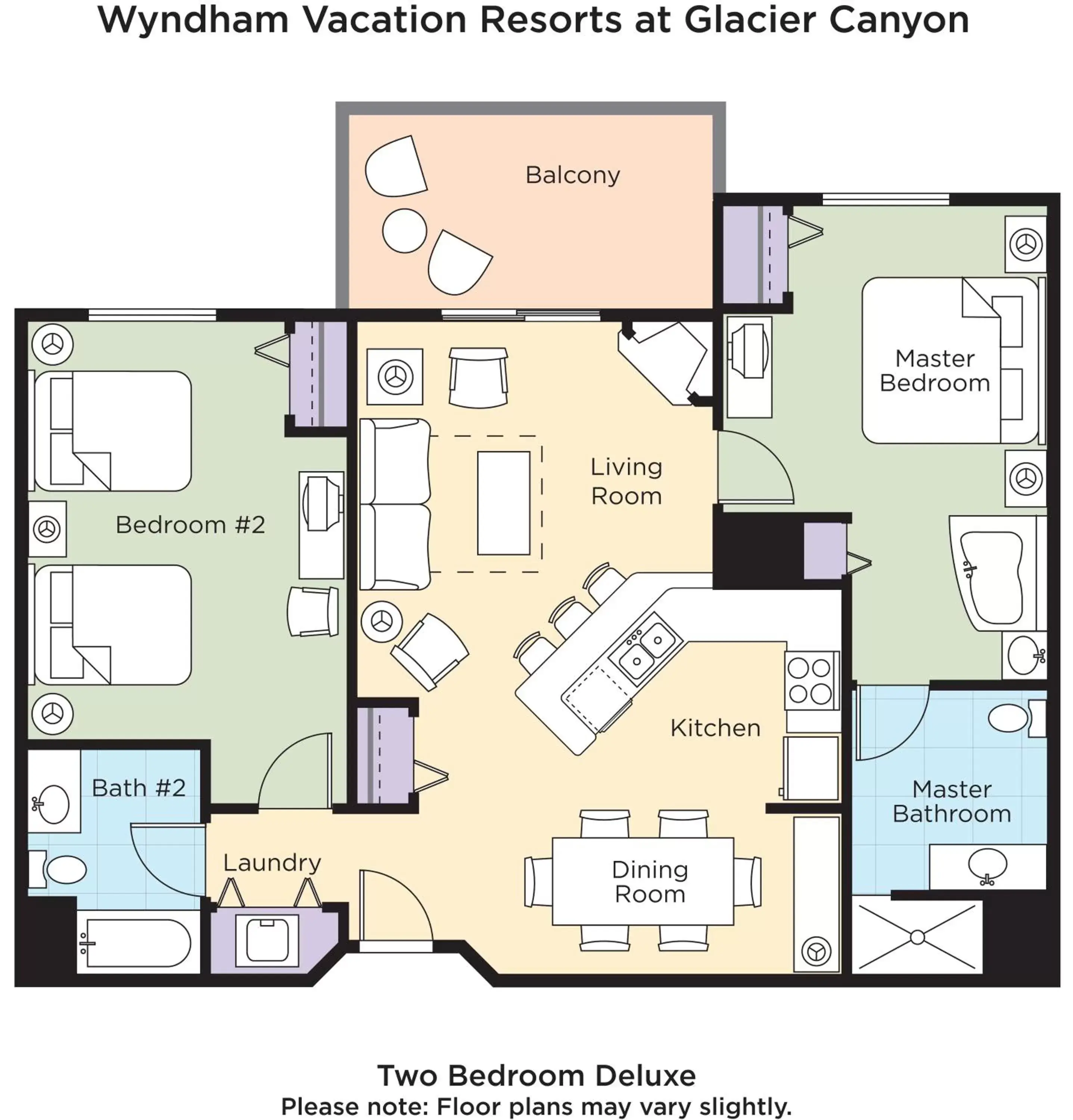 Floor Plan in Club Wyndham Glacier Canyon