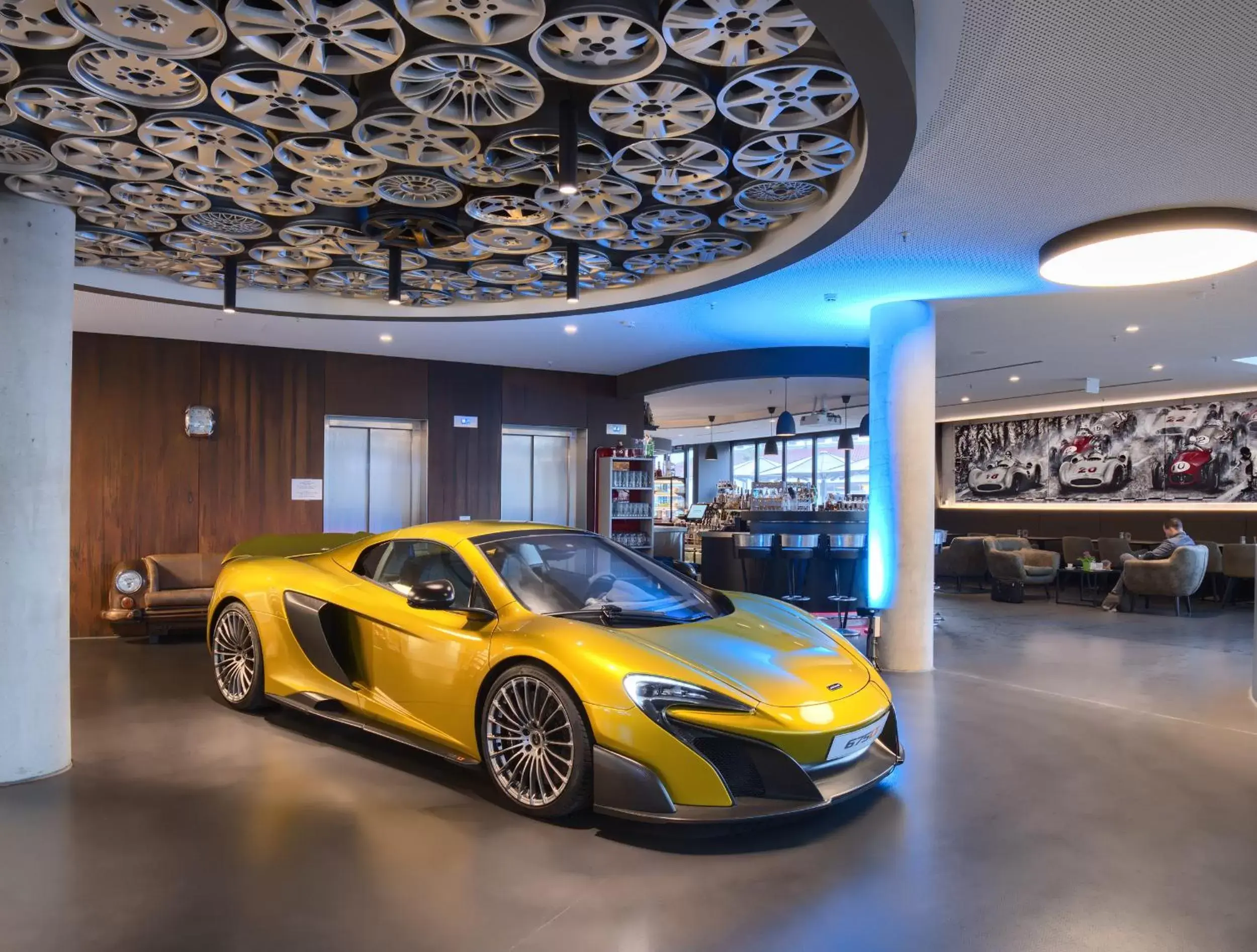 Lobby or reception in V8 HOTEL Motorworld Region Stuttgart
