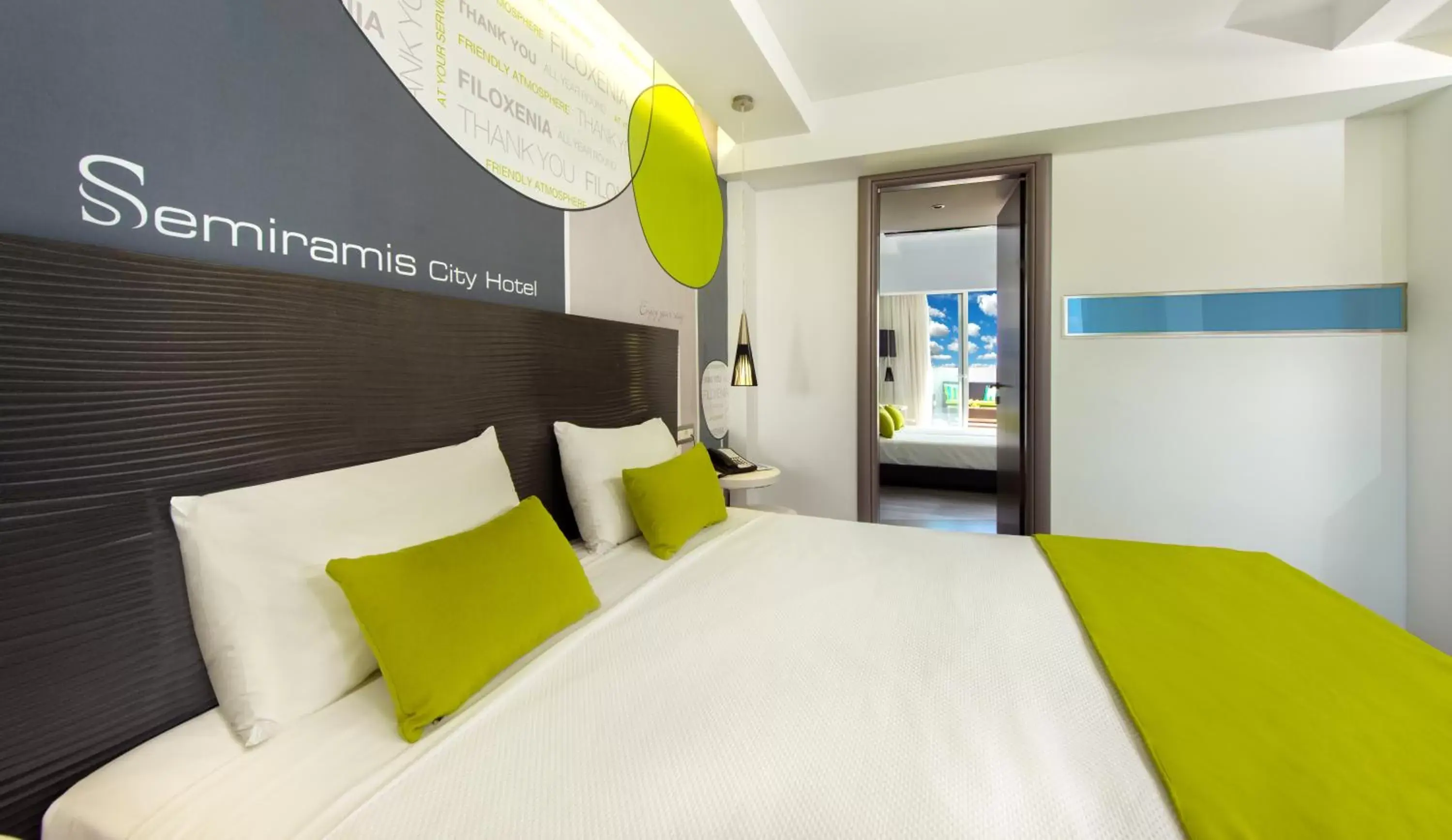 Bedroom, Bed in Semiramis City Hotel