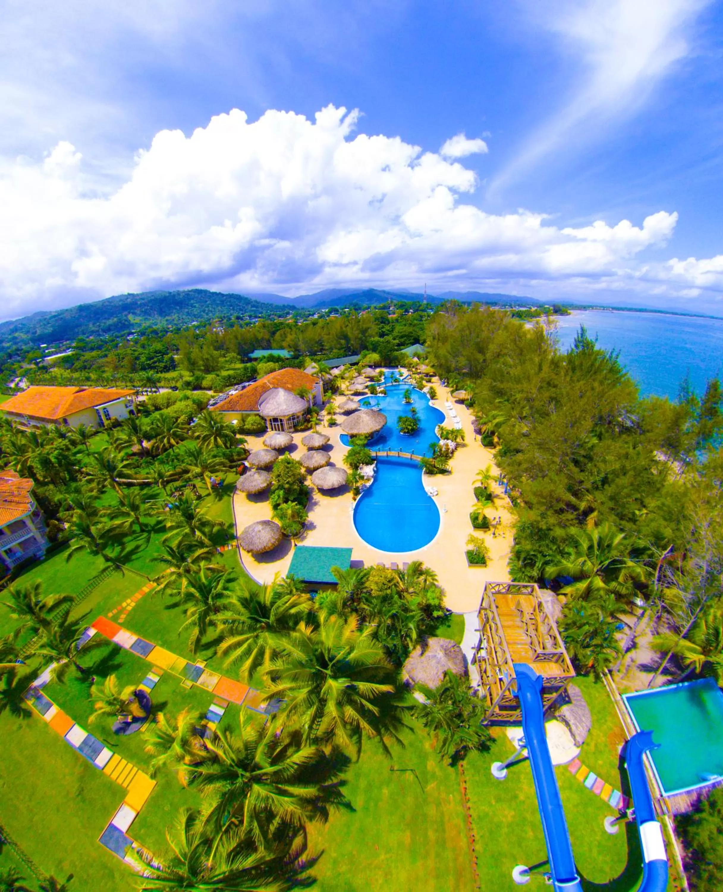 Swimming pool, Bird's-eye View in La Ensenada Beach Resort