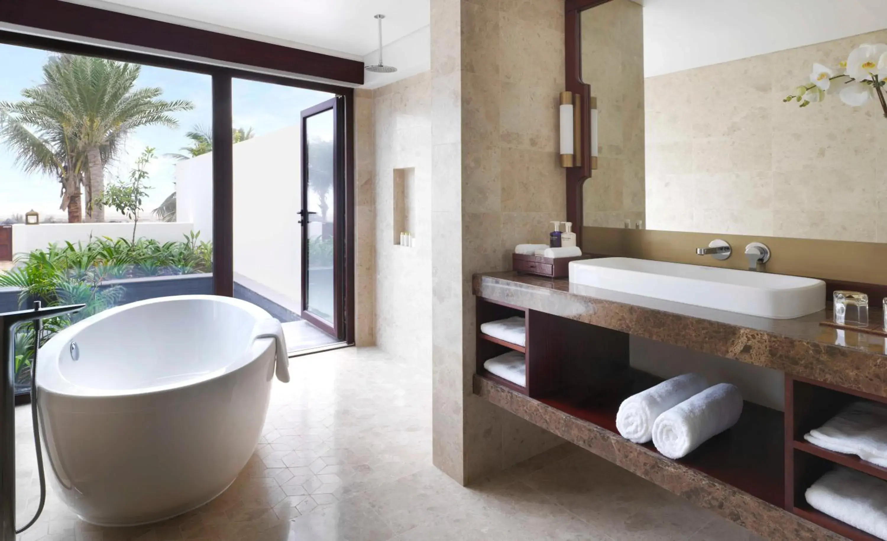 Bathroom in Al Baleed Resort Salalah by Anantara