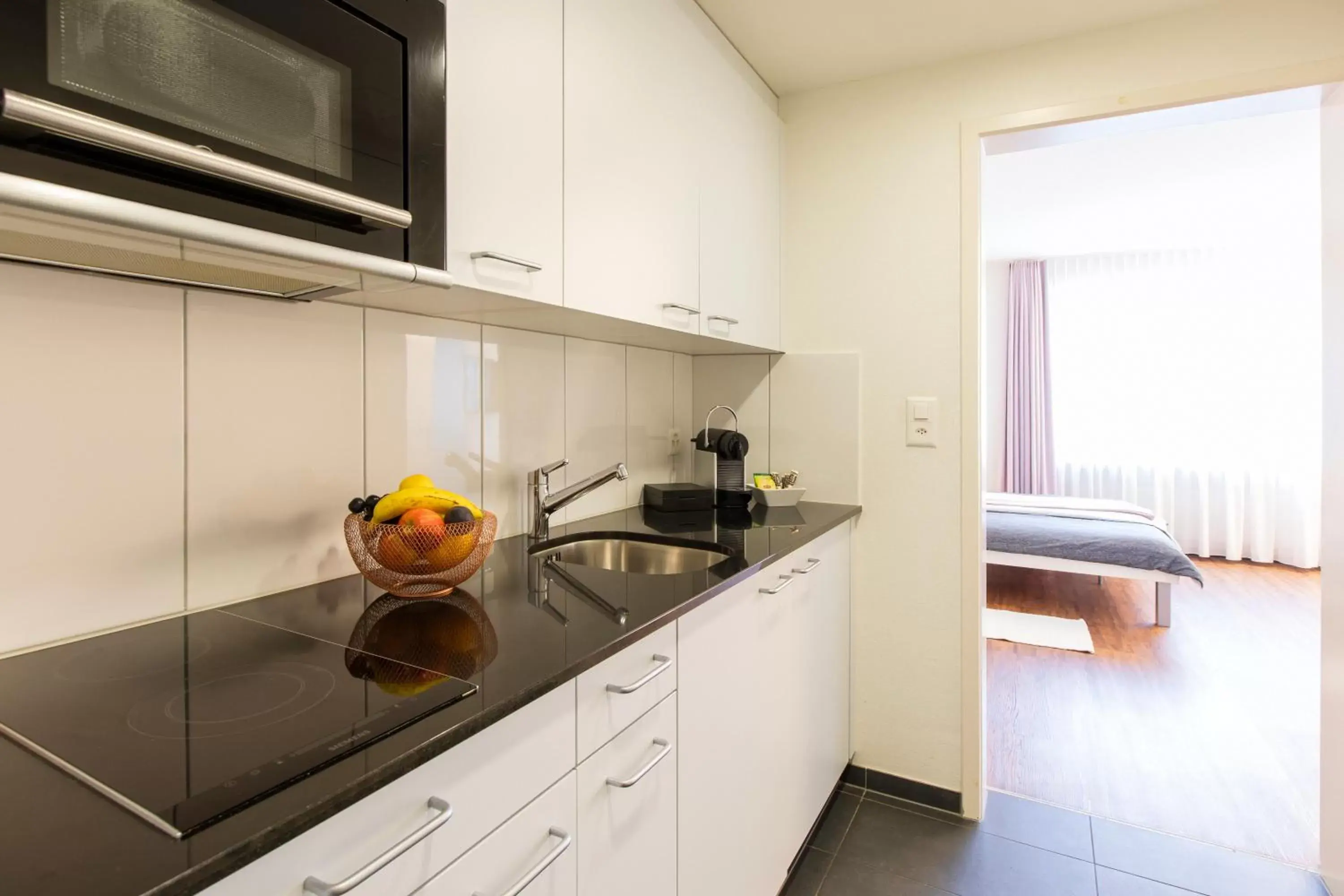 Kitchen or kitchenette, Kitchen/Kitchenette in Apartmenthaus zum Trillen Basel City Center