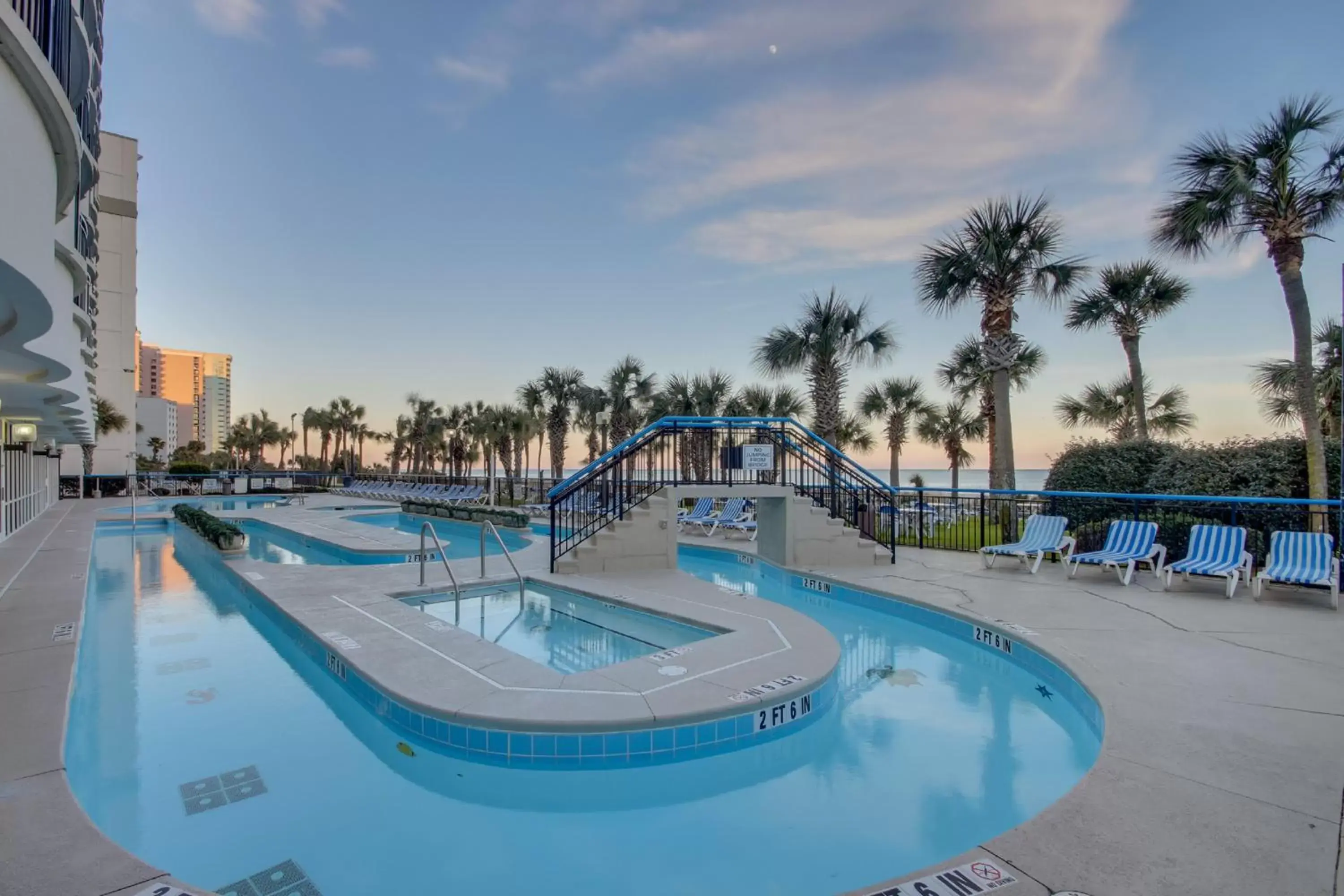 Swimming pool, Water Park in Boardwalk Beach Resort Condo w Oceanfront Balcony