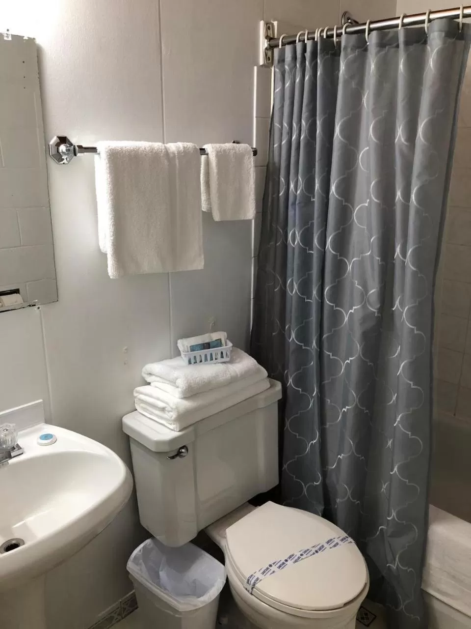 Bathroom in Pines Motel