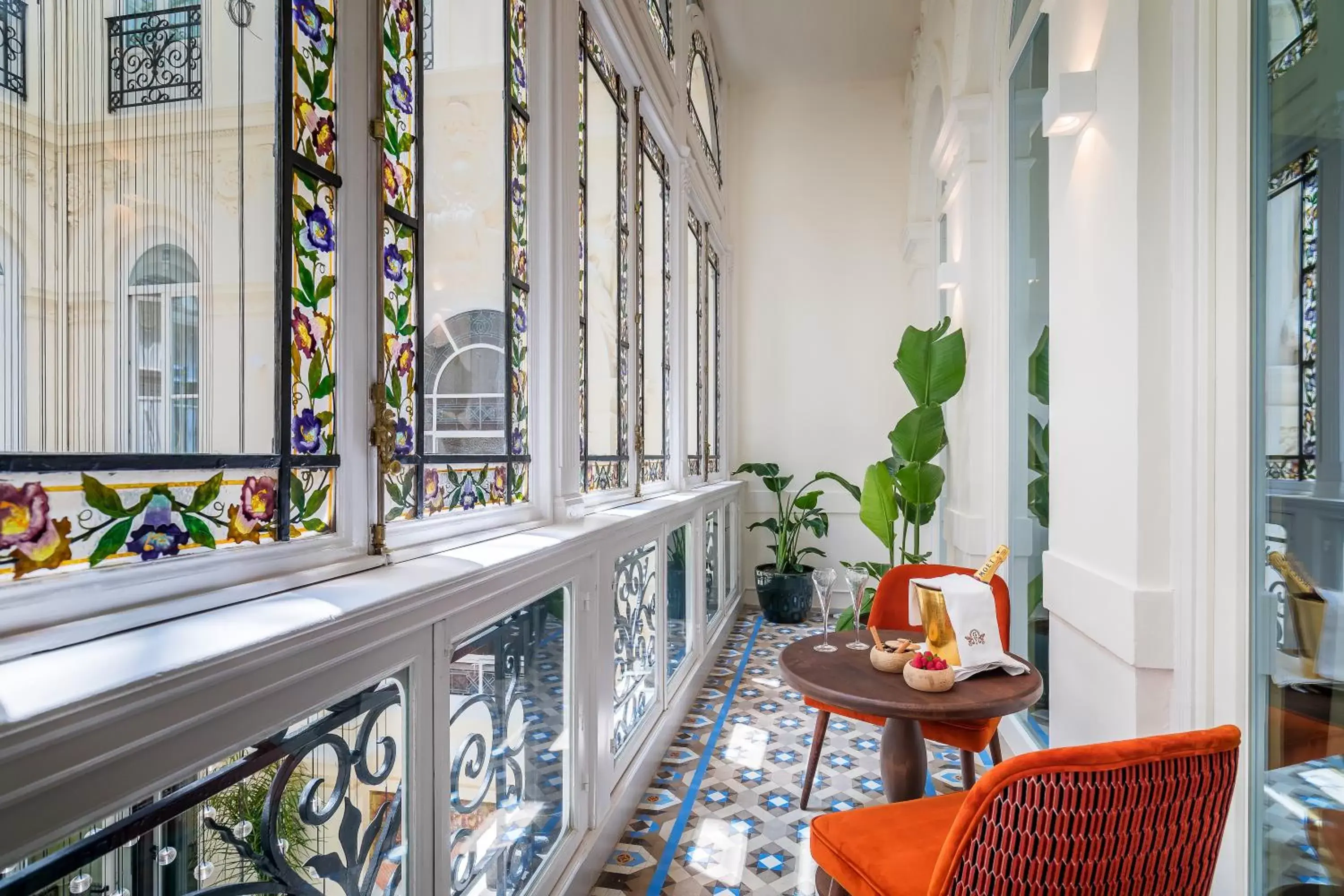 Inner courtyard view in Palacio Gran Vía, a Royal Hideaway Hotel