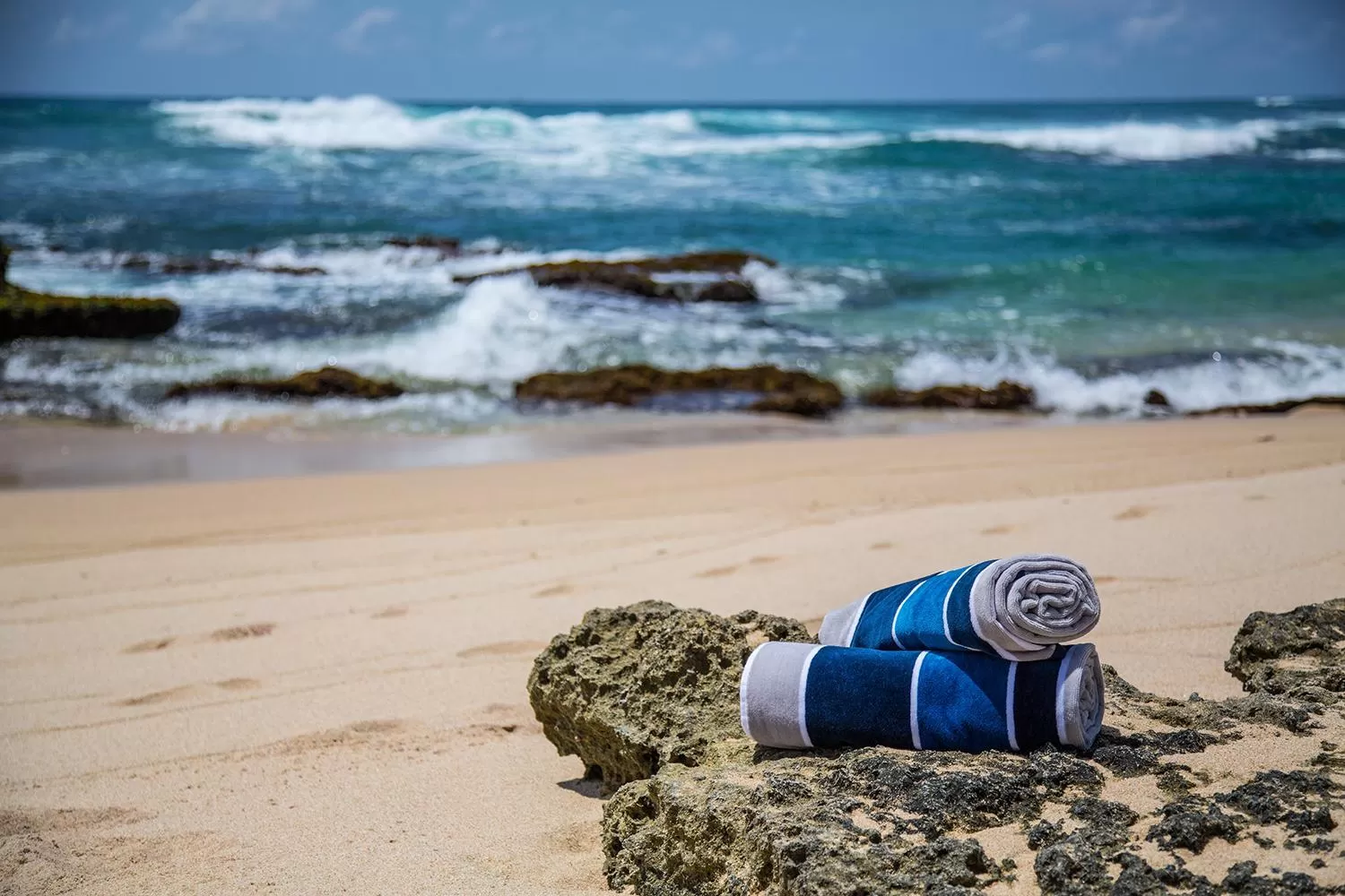 Beach in Villa Atulya at Ocean's edge