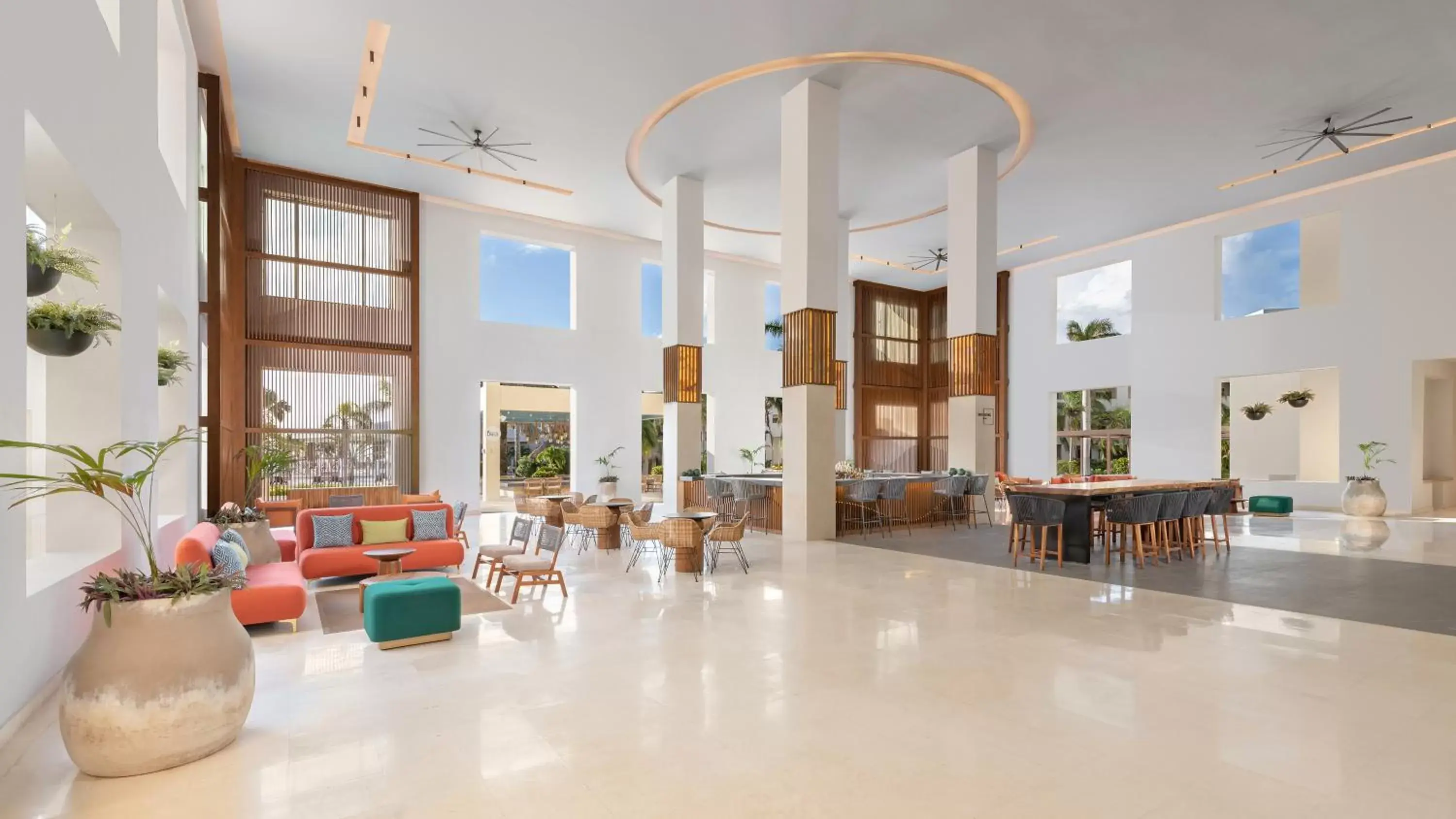 Lounge or bar, Lobby/Reception in Hyatt Ziva Riviera Cancun All-Inclusive